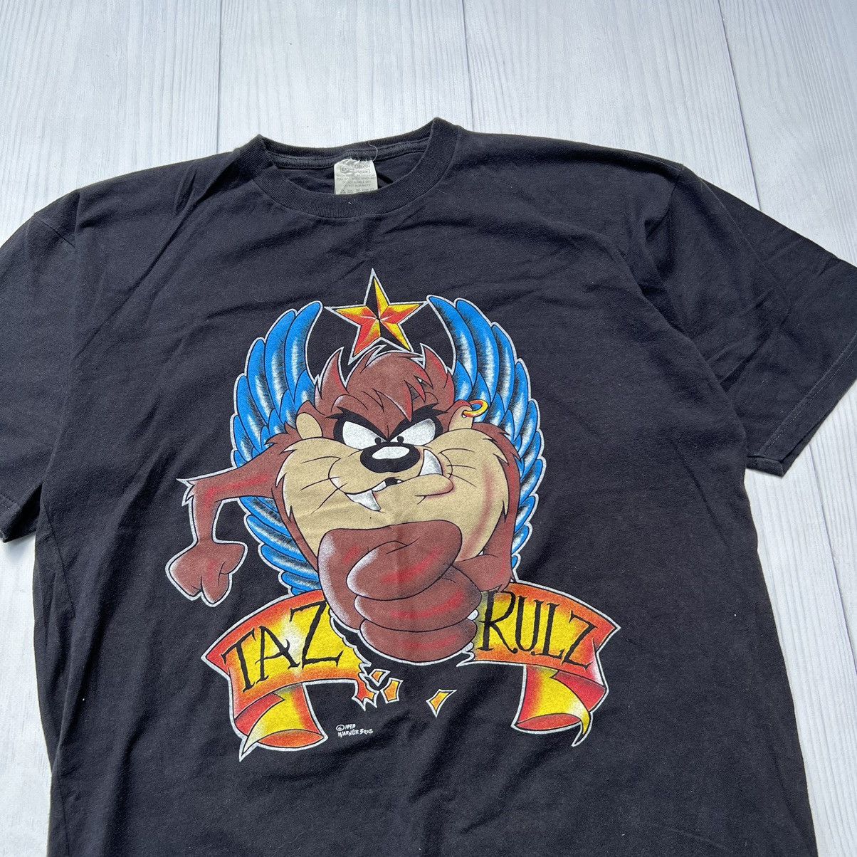 Cartoon Network Vintage t shirt tazmania Warner Bros 1993 Size US XL / EU 56 / 4 - 2 Thumbnail