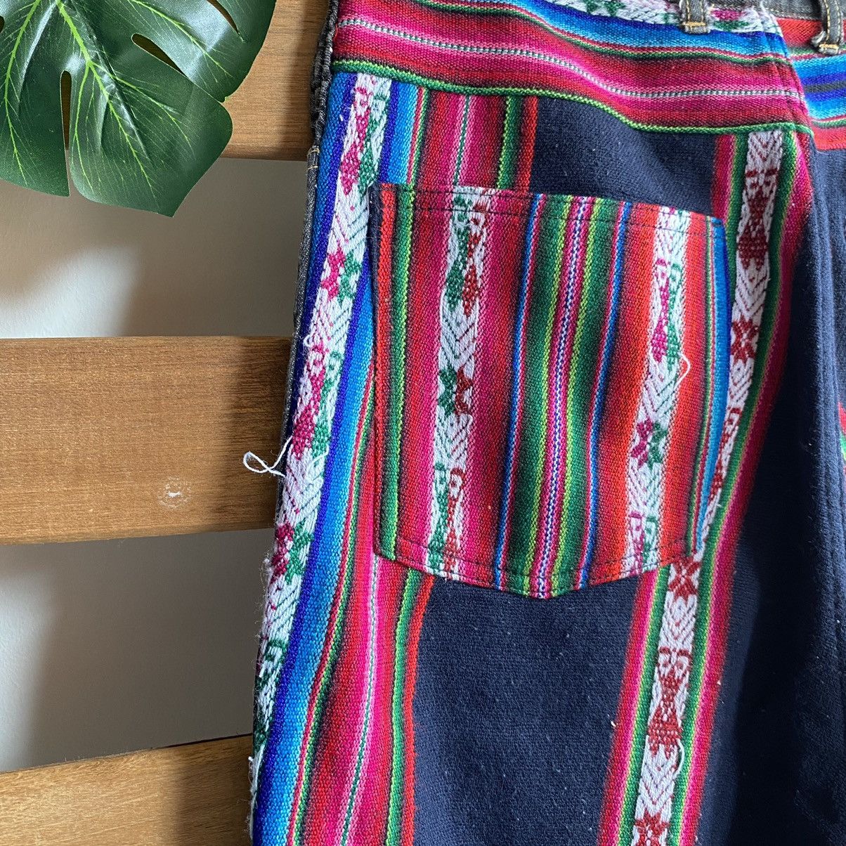 Comme des Garcons × Junya Watanabe Junya Watanabe Two Sided Navajo & Jeans Drop Crotch Pants Size US 29 - 9 Thumbnail
