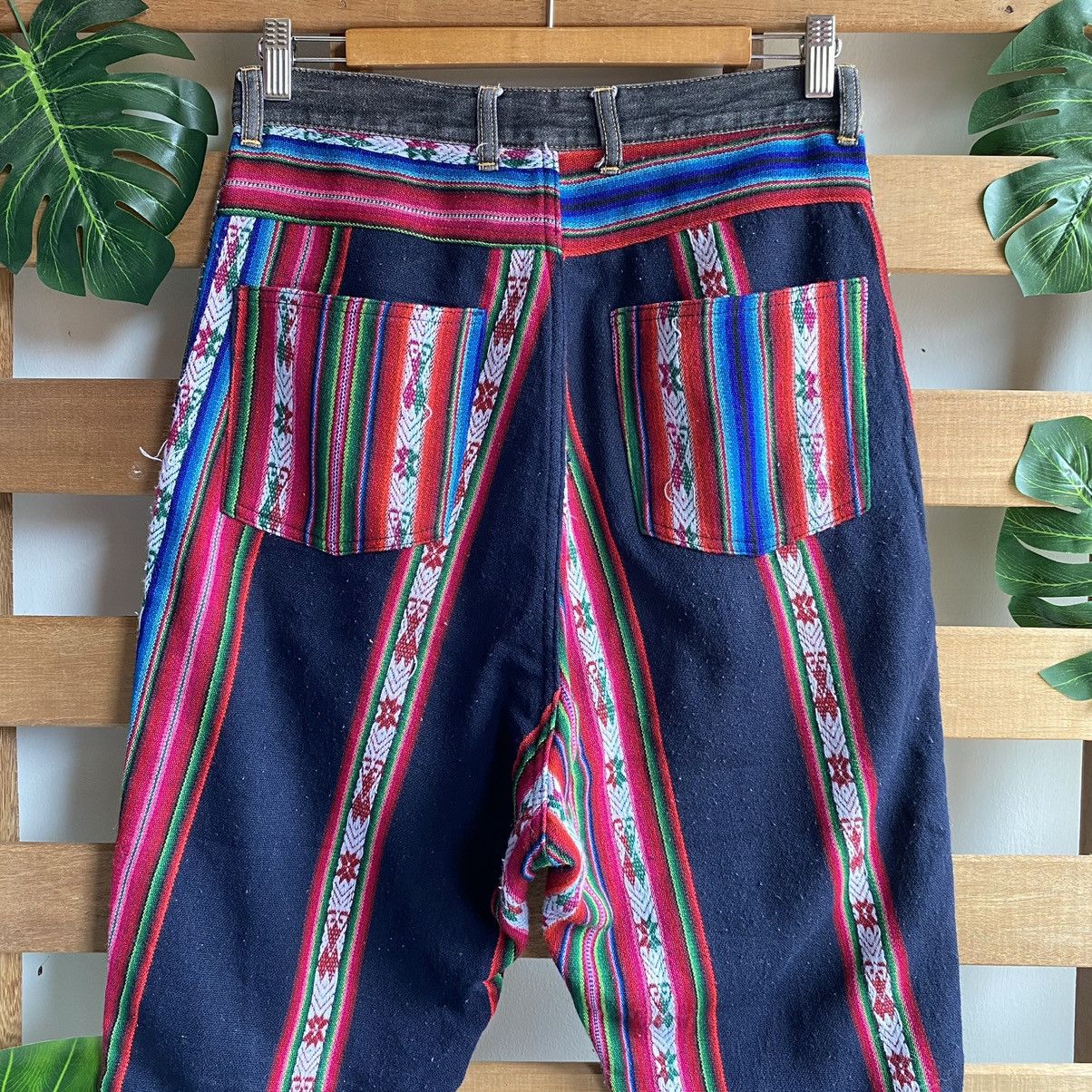 Comme des Garcons × Junya Watanabe Junya Watanabe Two Sided Navajo & Jeans Drop Crotch Pants Size US 29 - 2 Thumbnail