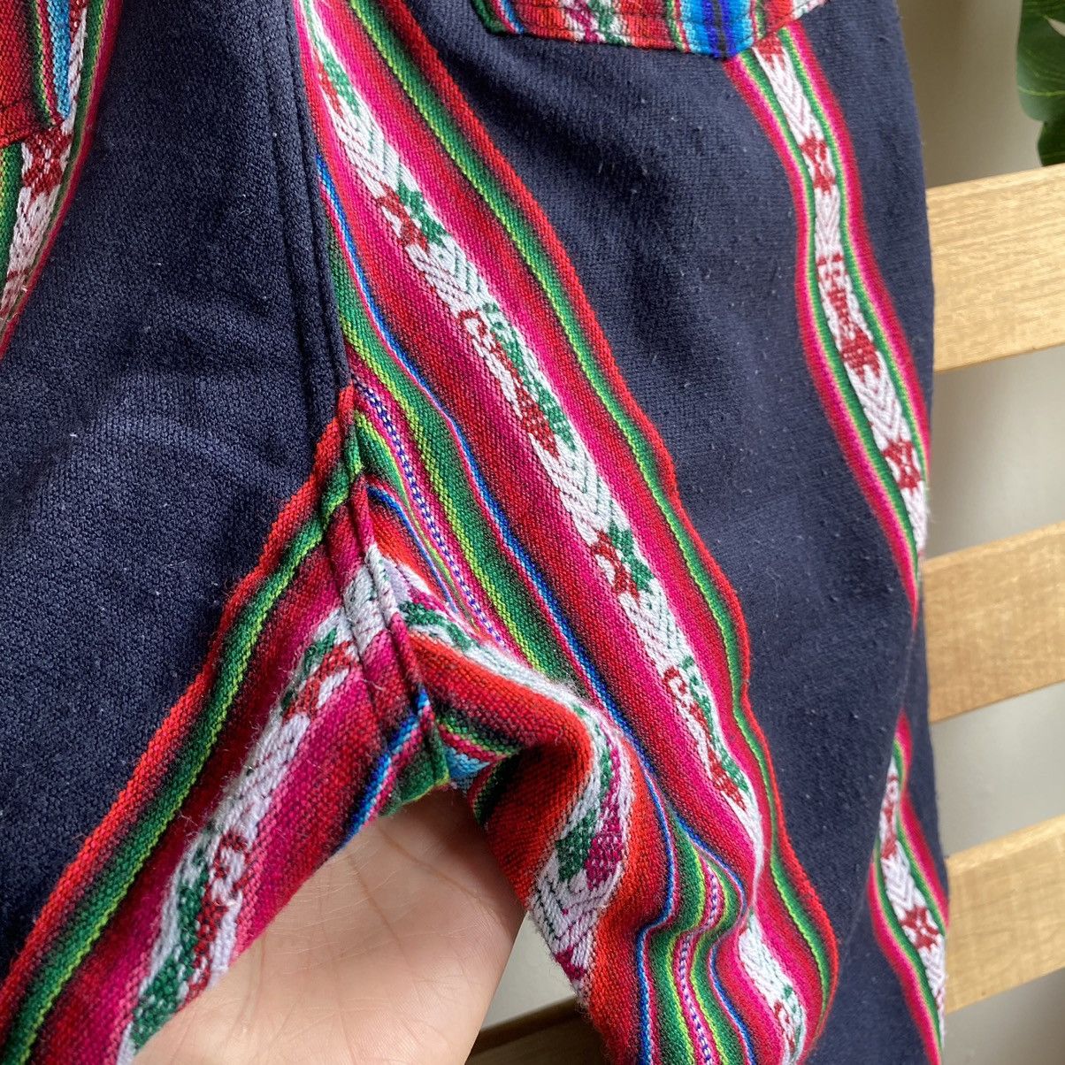 Comme des Garcons × Junya Watanabe Junya Watanabe Two Sided Navajo & Jeans Drop Crotch Pants Size US 29 - 10 Thumbnail