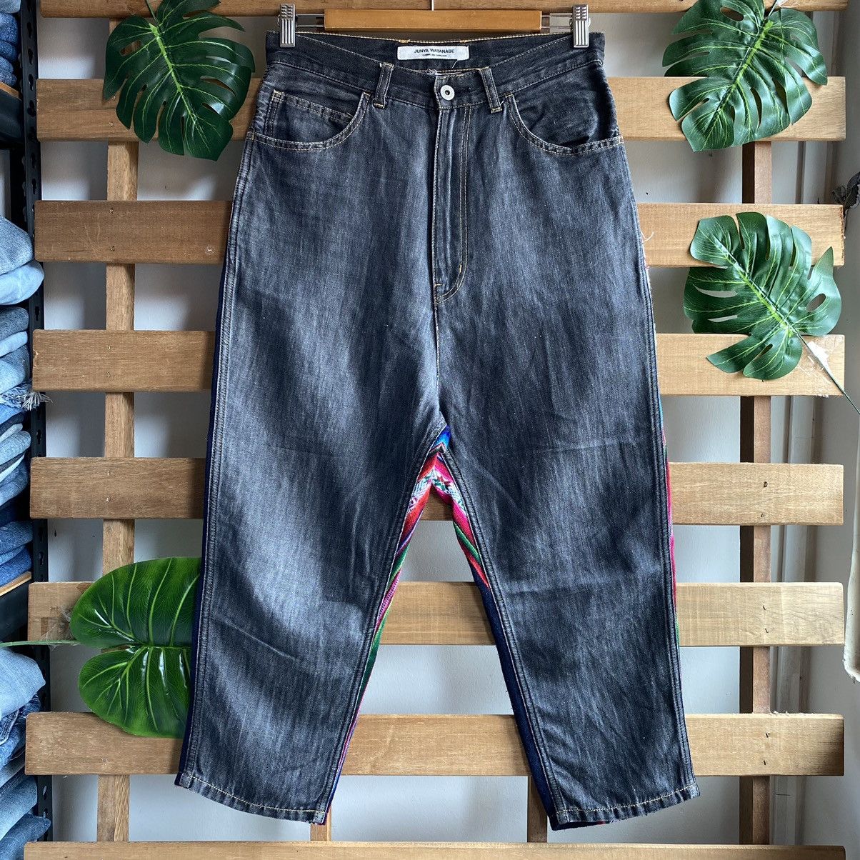 Comme des Garcons × Junya Watanabe Junya Watanabe Two Sided Navajo & Jeans Drop Crotch Pants Size US 29 - 3 Thumbnail