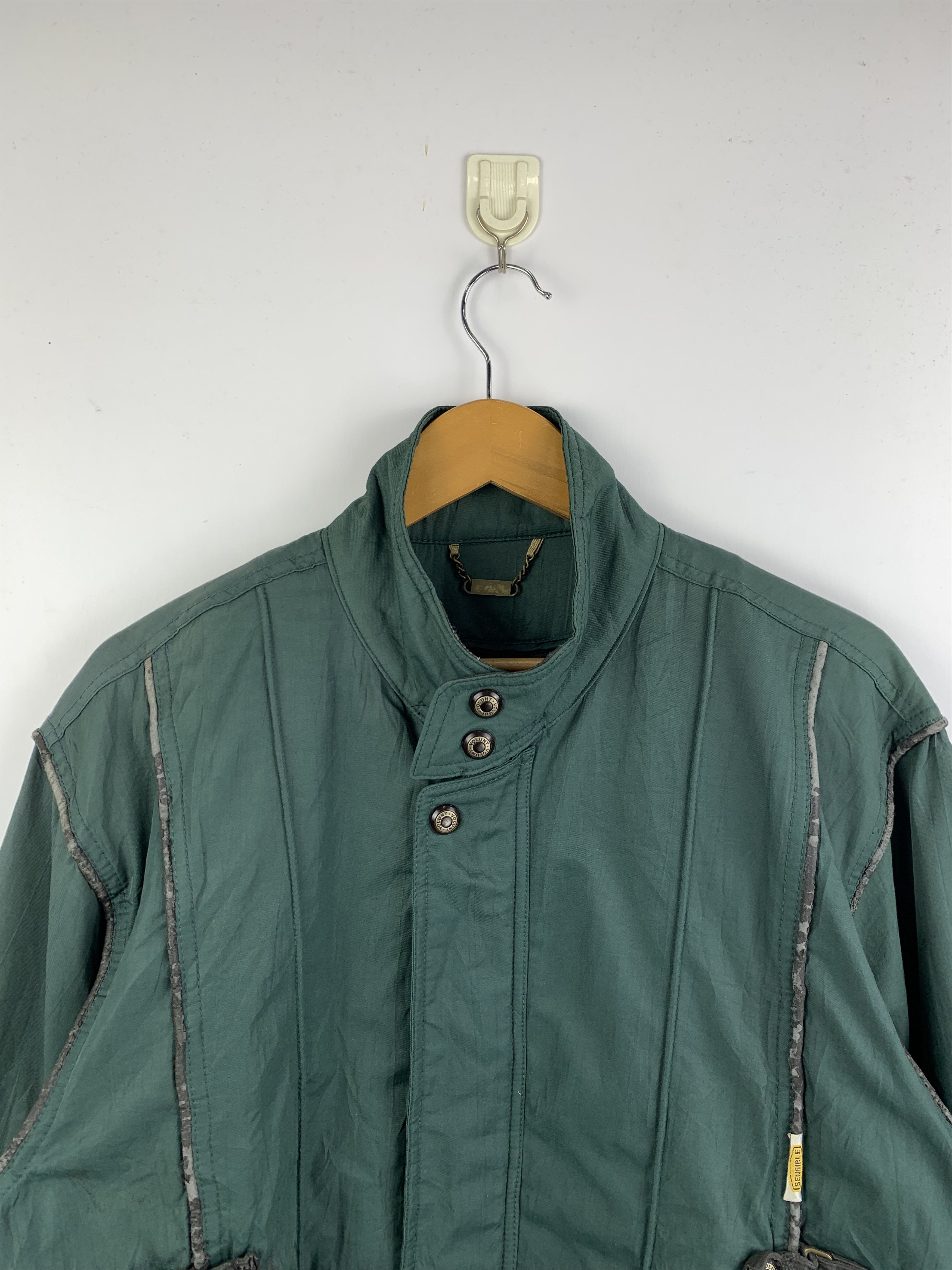 Japanese Brand Vintage VOLUNT Zip Up Green Bomber Jacket Size US L / EU 52-54 / 3 - 3 Thumbnail