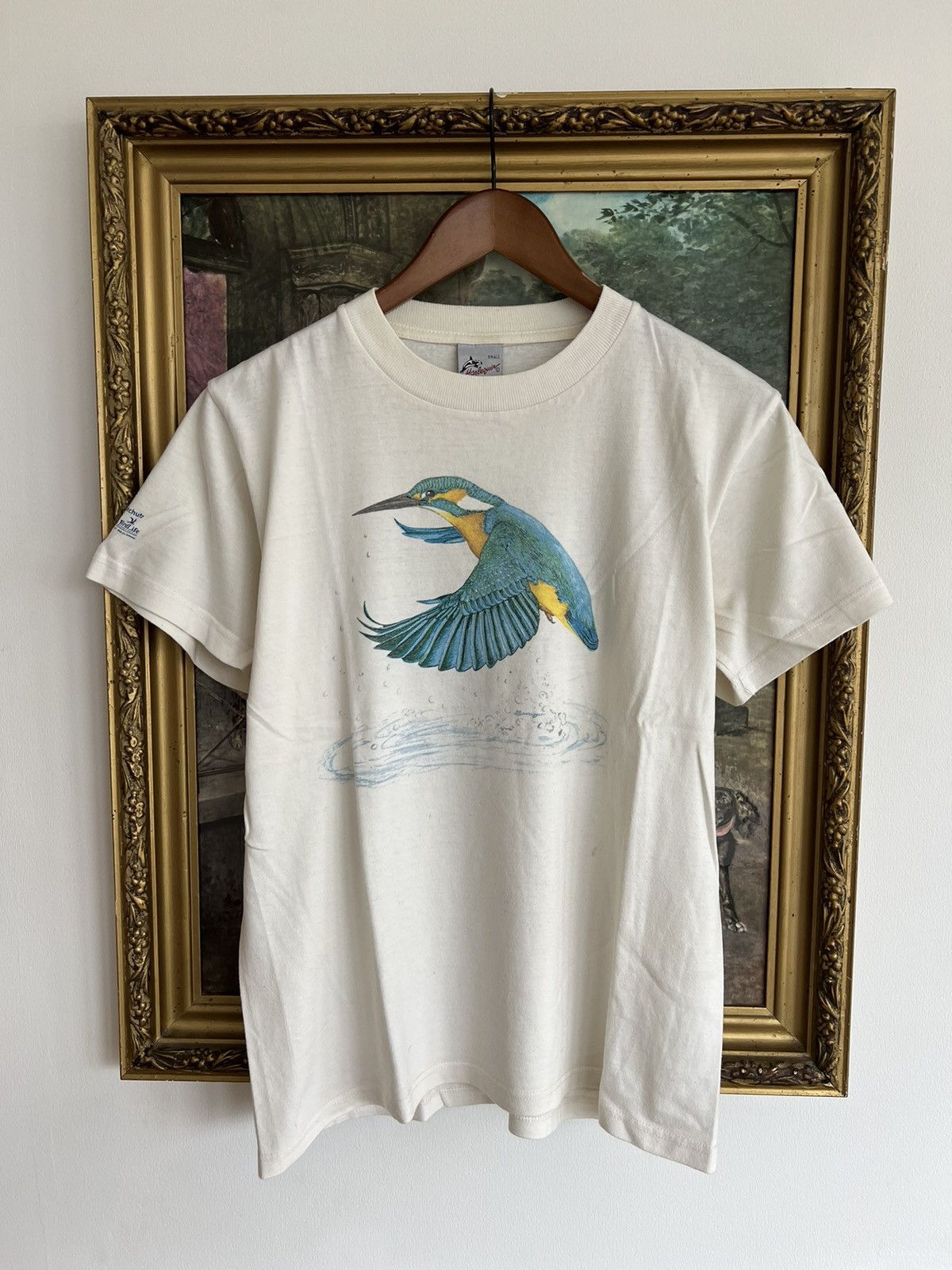 Band Tees Vintage 90s Harlequin Kolibri Trochilidae Bird White Tee Size US S / EU 44-46 / 1 - 1 Thumbnail