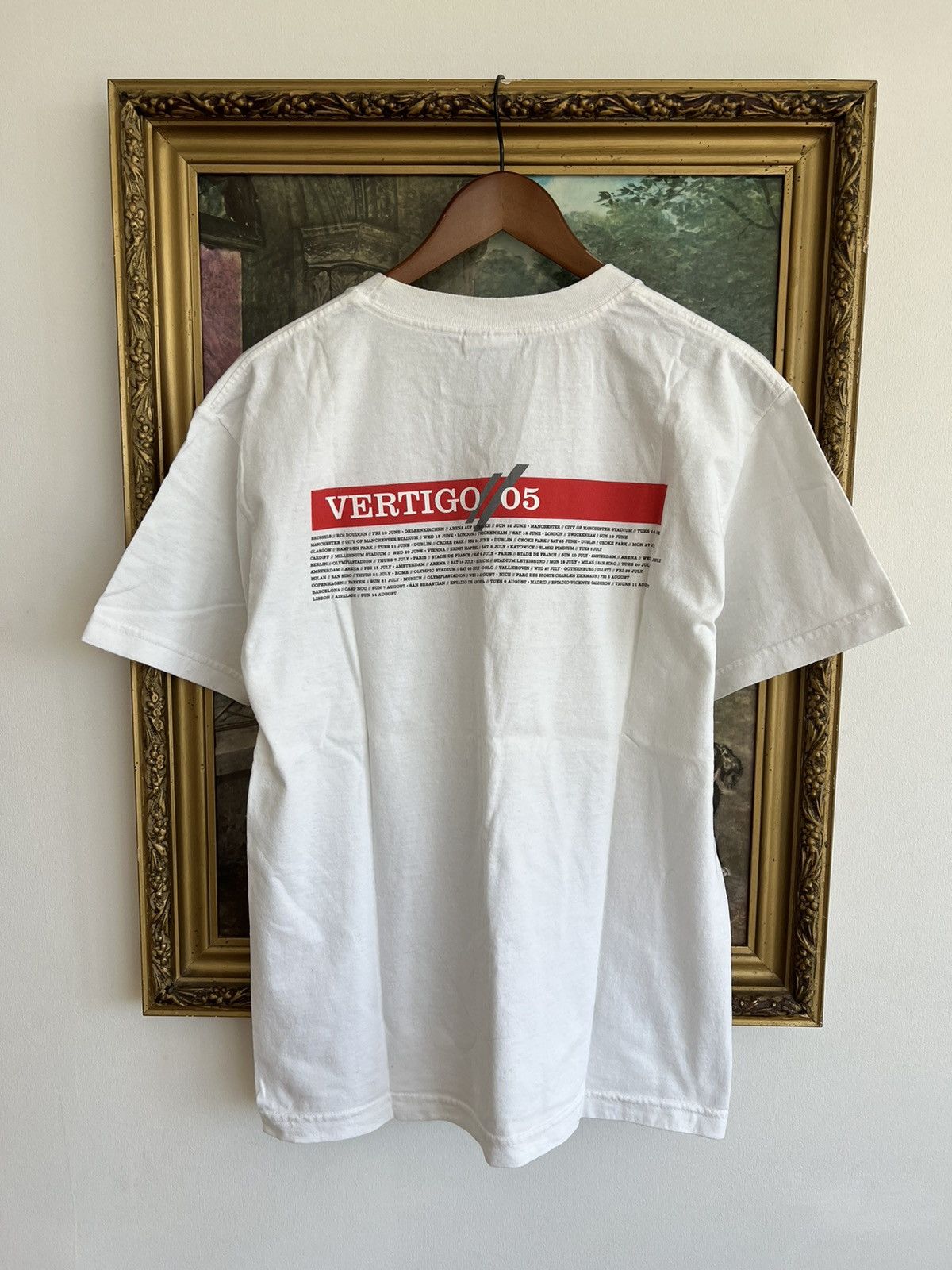 Band Tees Vintage 2005 U2 Vertigo White Tee (Pink Floyd Green Day) Size US M / EU 48-50 / 2 - 2 Thumbnail