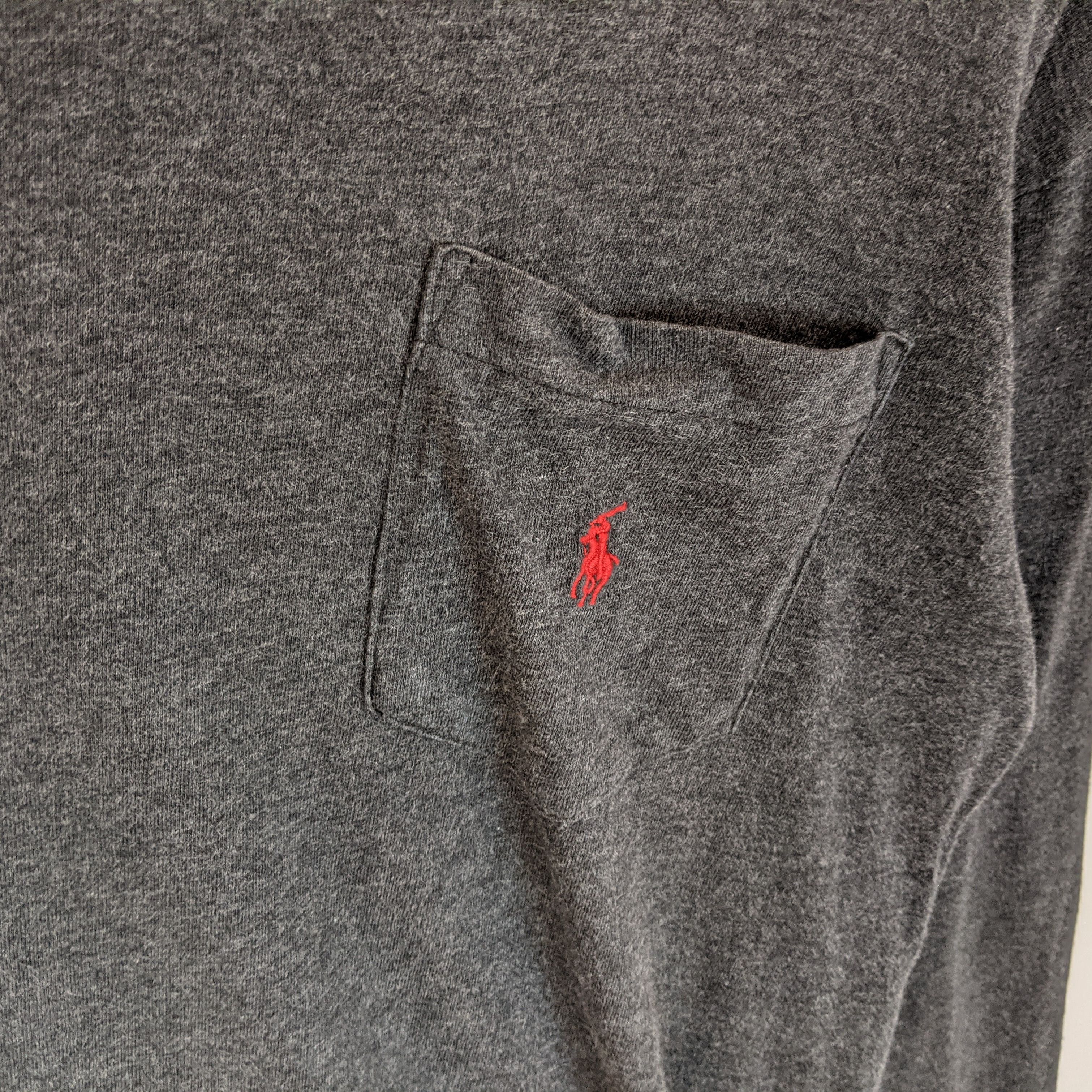 Polo Ralph Lauren 90's POLO RALPH LAUREN Grey Plain Long Sleeve T-shirt Size US S / EU 44-46 / 1 - 7 Thumbnail