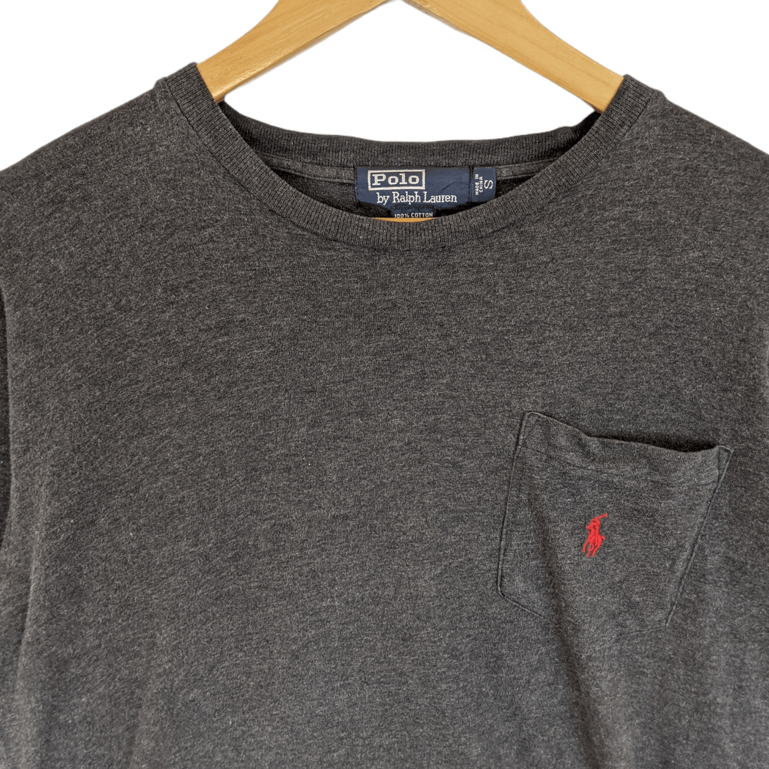 Polo Ralph Lauren 90's POLO RALPH LAUREN Grey Plain Long Sleeve T-shirt Size US S / EU 44-46 / 1 - 3 Thumbnail