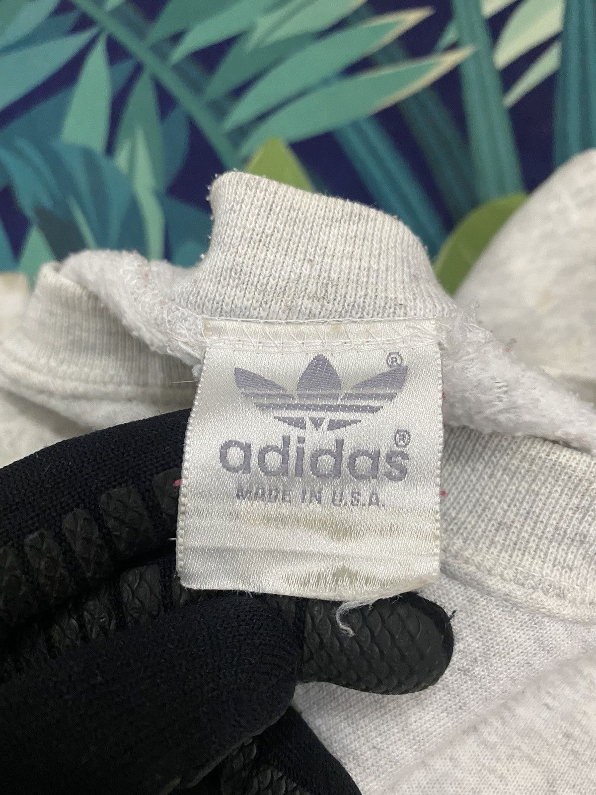 Adidas × Vintage 🔥GK104 VINTAGE ADIDAS BIG LOGO MADE IN USA SWEATER Size US L / EU 52-54 / 3 - 7 Thumbnail