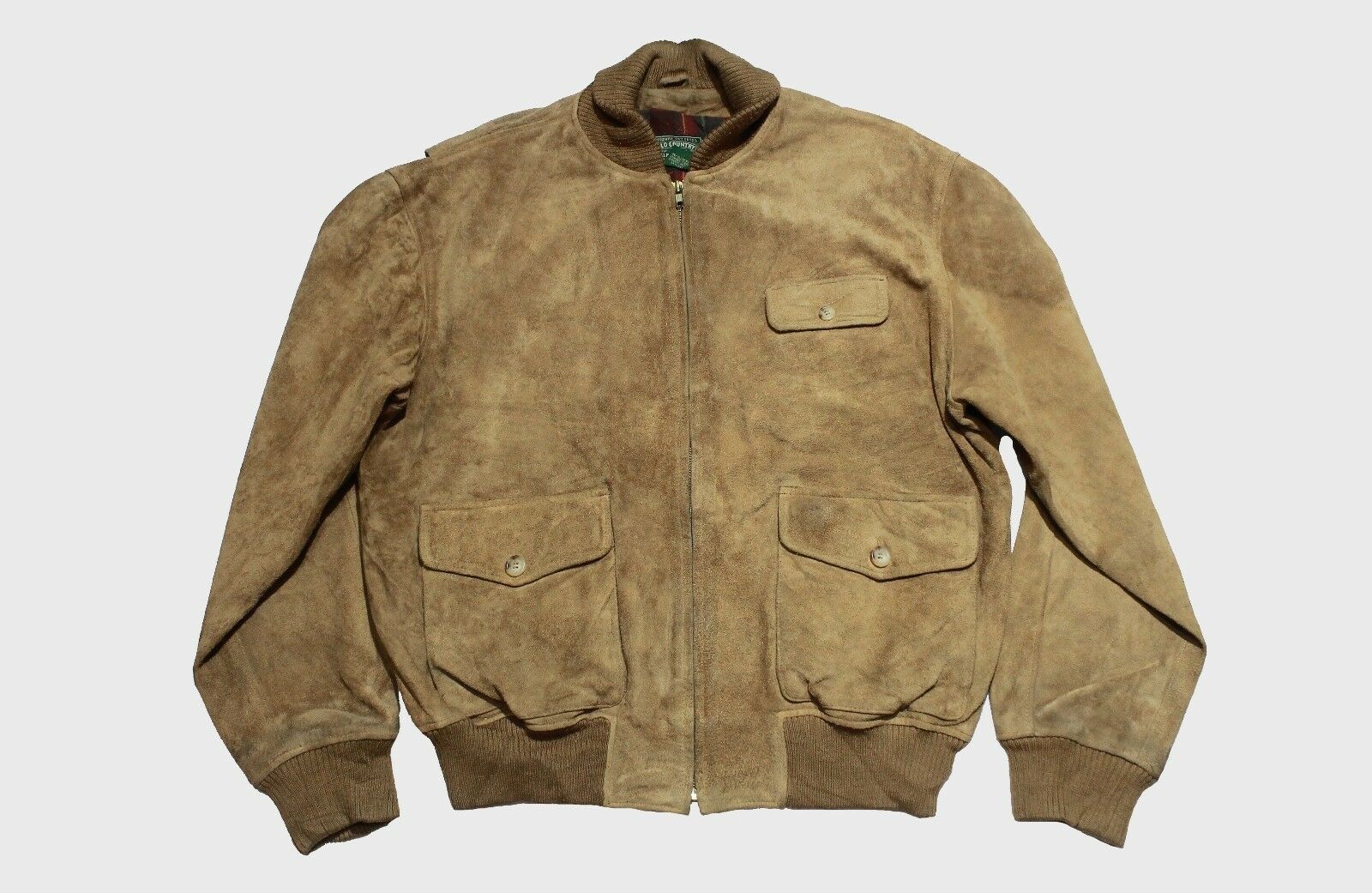 Polo Ralph Lauren × Vintage Polo Country Ralph Lauren Suede Leather Jacket Size US L / EU 52-54 / 3 - 1 Thumbnail