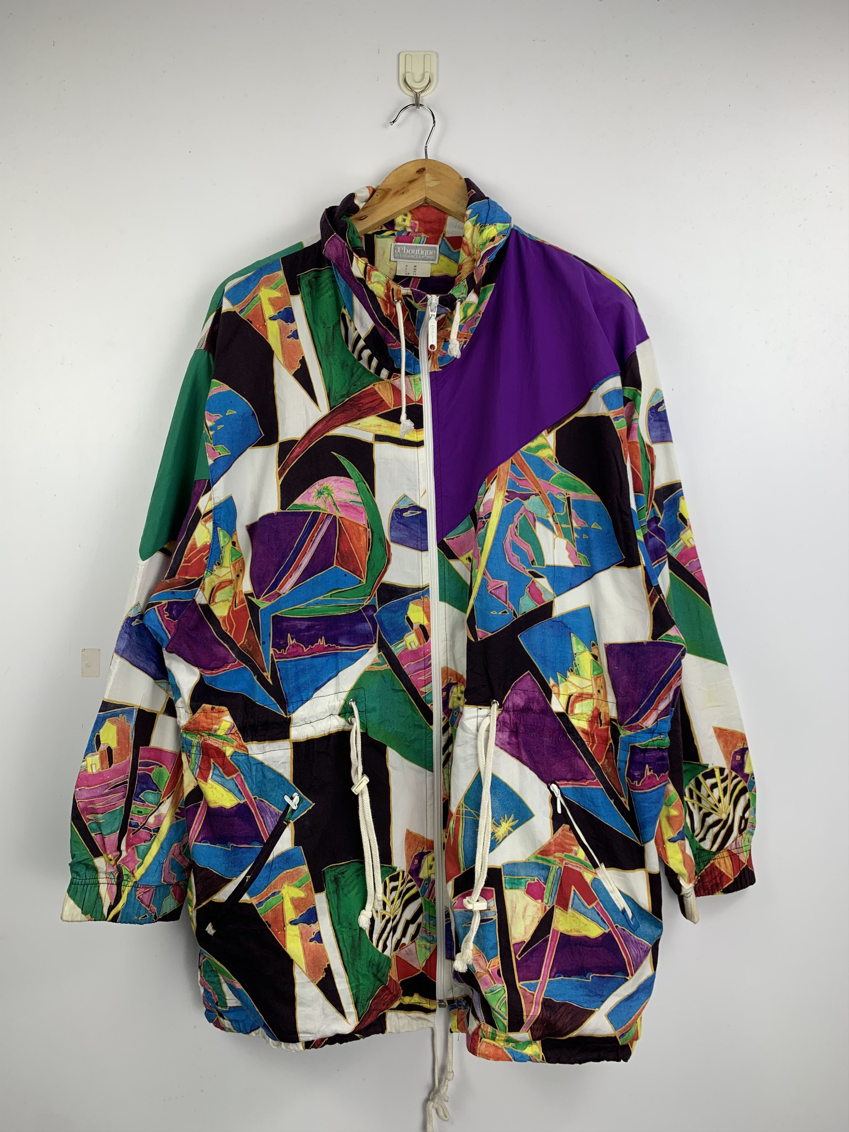 Japanese Brand Vintage ELEGANCE PARIS Retro Zip Up Bomber Jacket Size US XL / EU 56 / 4 - 1 Thumbnail