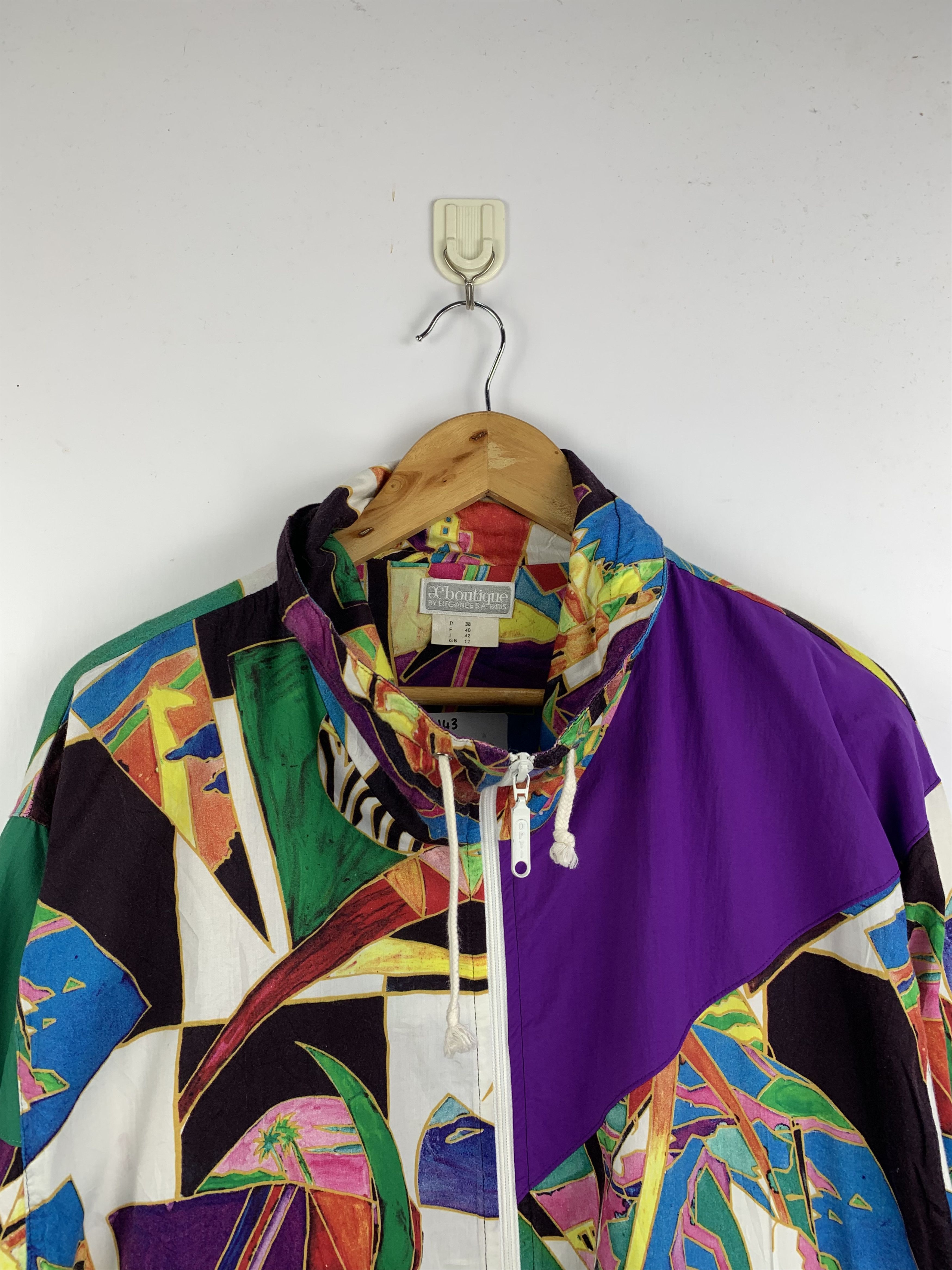 Japanese Brand Vintage ELEGANCE PARIS Retro Zip Up Bomber Jacket Size US XL / EU 56 / 4 - 2 Thumbnail