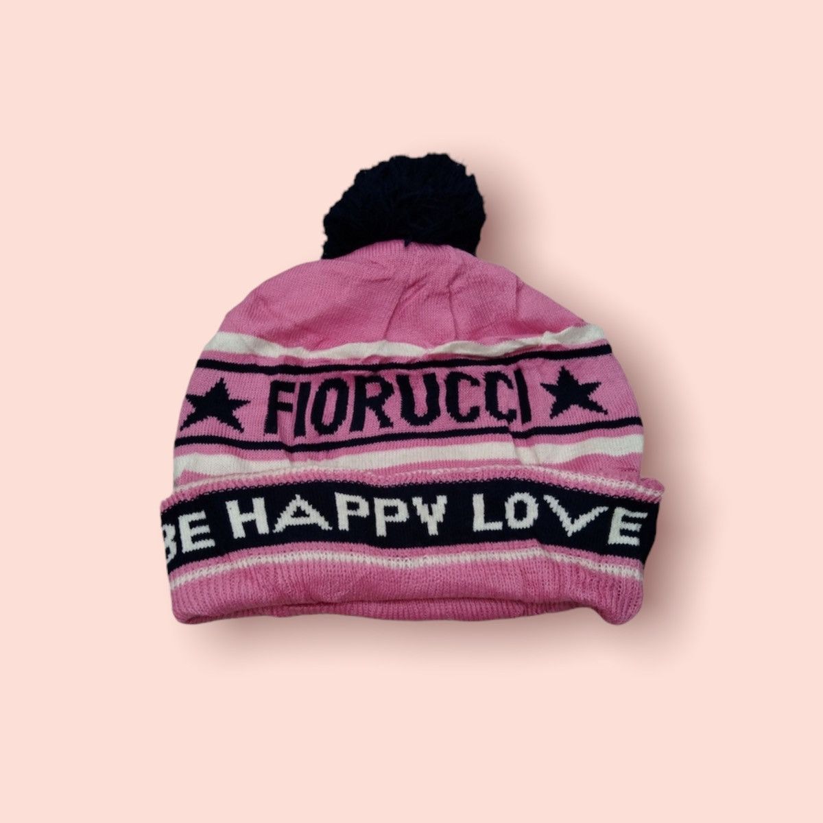 Fiorucci VINTAGE FIORUCCI CUFFED POM BEANIE Size ONE SIZE - 1 Thumbnail