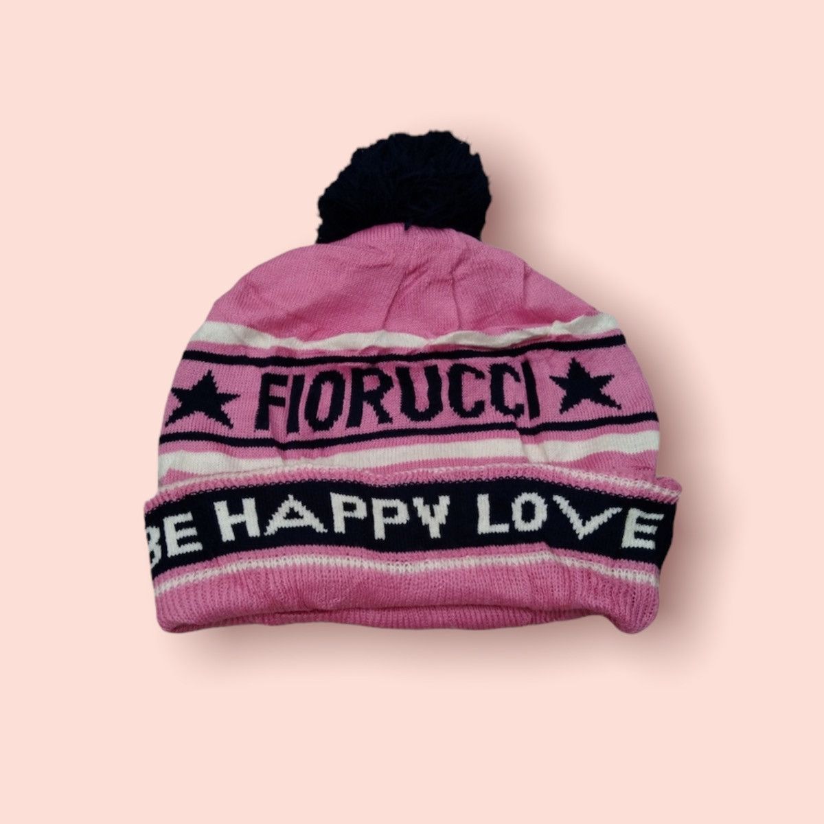 Fiorucci VINTAGE FIORUCCI CUFFED POM BEANIE Size ONE SIZE - 6 Thumbnail