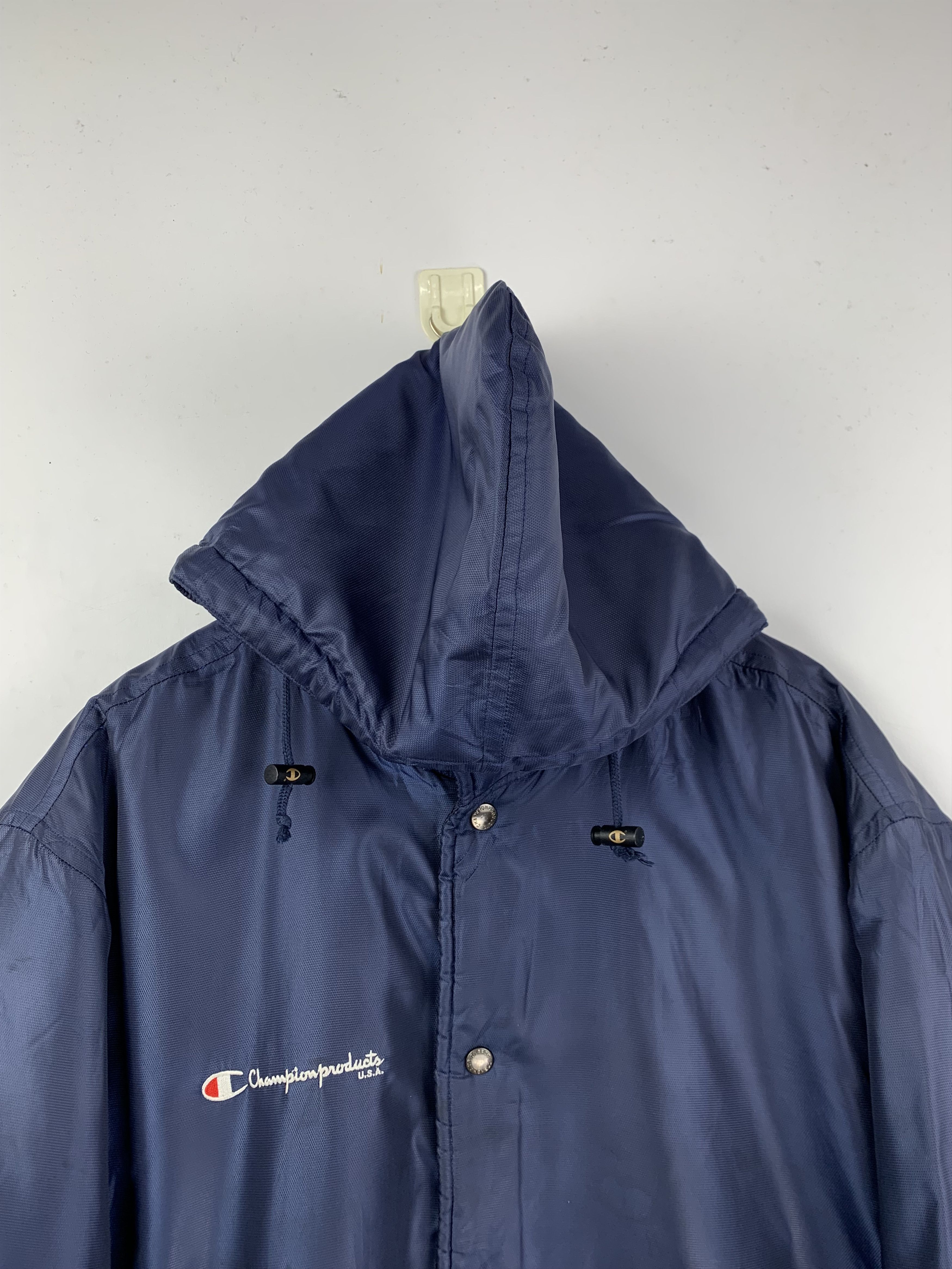 Champion Vintage CHAMPION Hoodie Button Up Sportwear Jacket Size US L / EU 52-54 / 3 - 3 Thumbnail