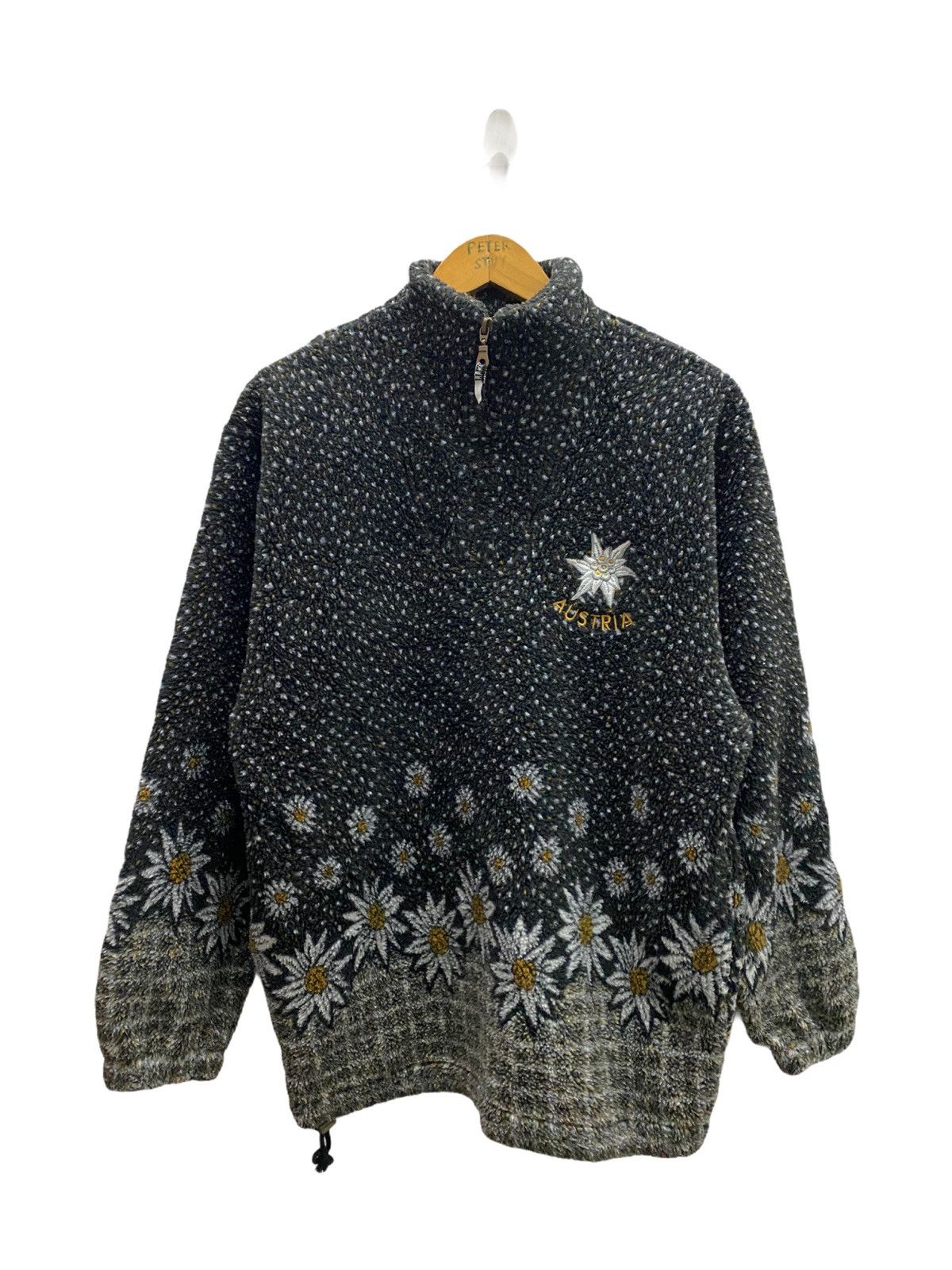 Designer GIRARDELLI - AUTRIA FLEECE FLOWER SWEATER Size US M / EU 48-50 / 2 - 1 Thumbnail