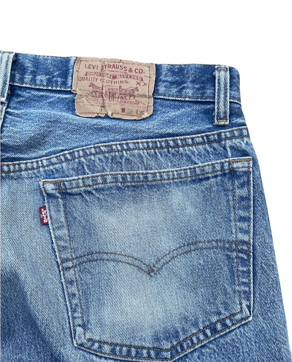 Levi's Vintage Levi’s 501 e 1987 Usa Aging Stone Wash Denim Size US 36 / EU 52 - 9 Thumbnail
