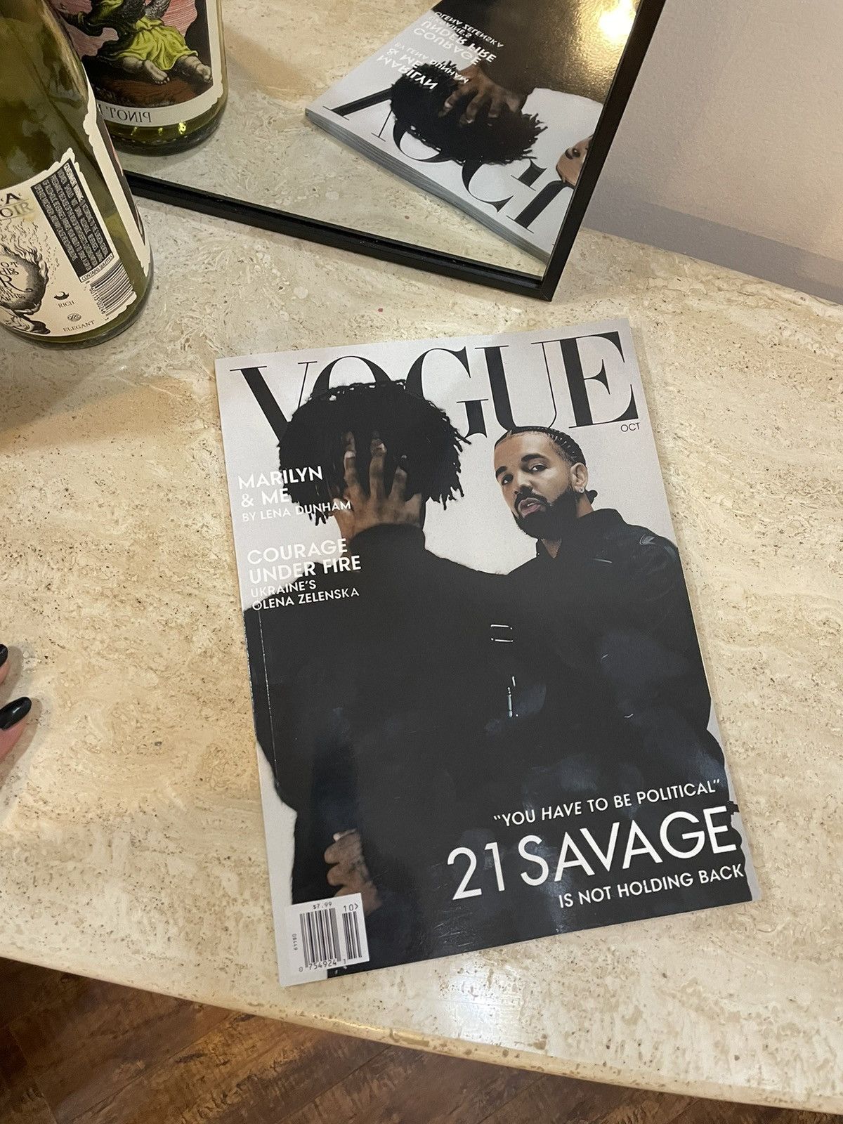 image of Drake X 21 Savage Vogue Issue Her Loss Promo Magazine in Black, Men's