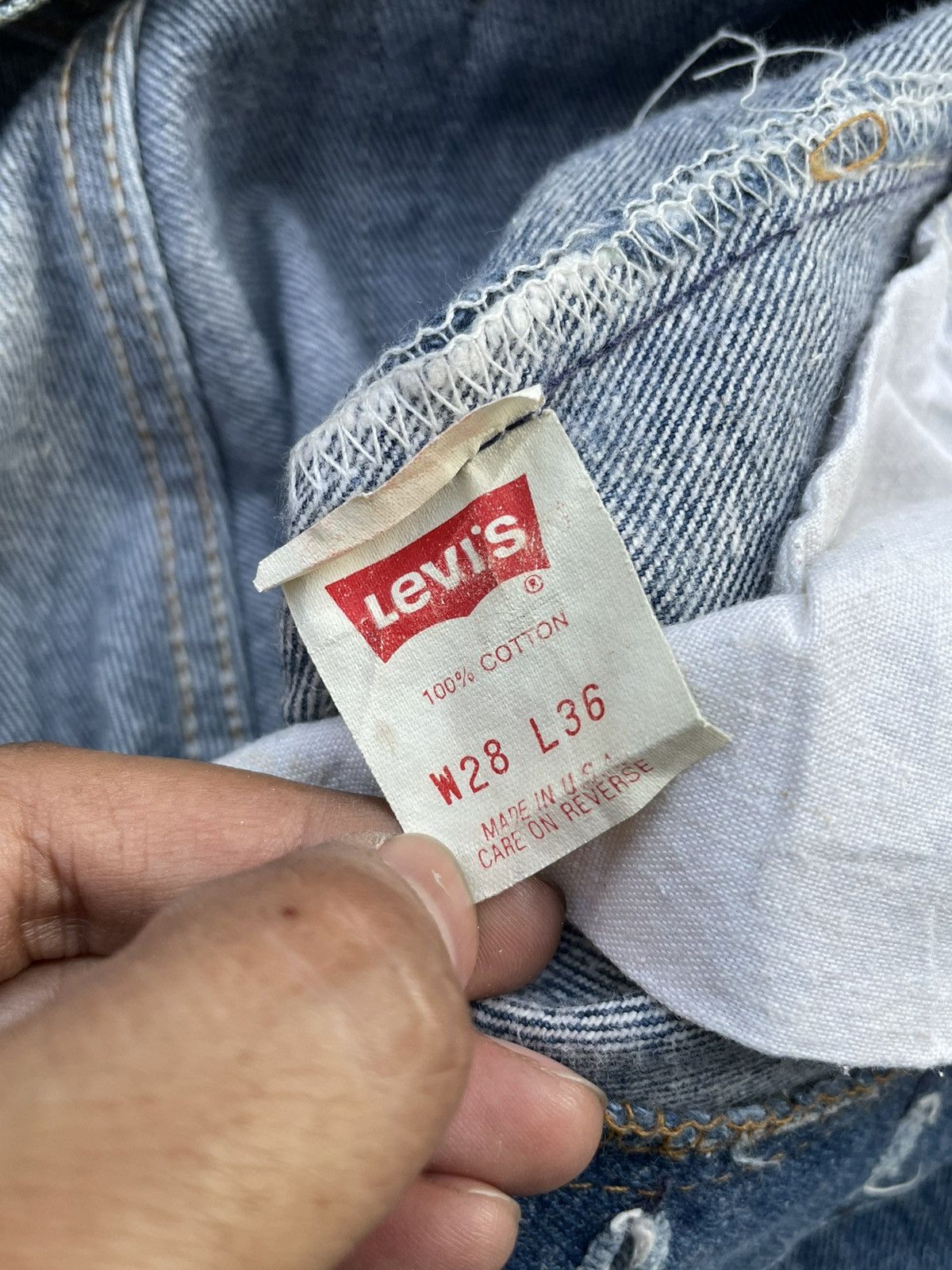 Levi's Vintage 1989 Levis 501 XX e Usa Denim Size US 27 - 13 Thumbnail