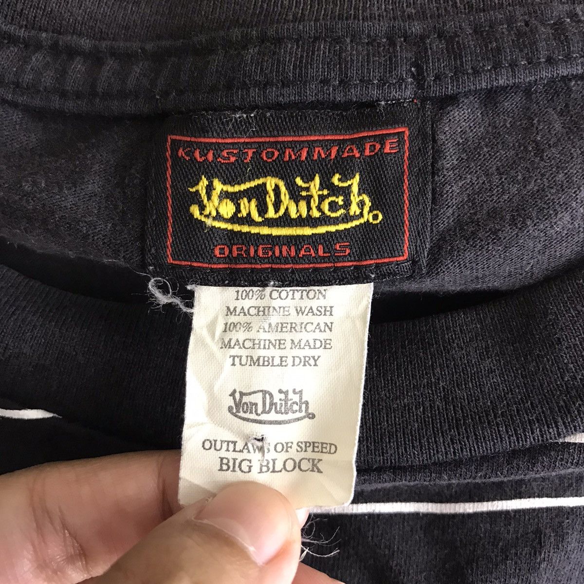 Von Dutch VON DUTCH Kustommade Outlaws Of Speed Black T Shirt Size US S / EU 44-46 / 1 - 4 Thumbnail