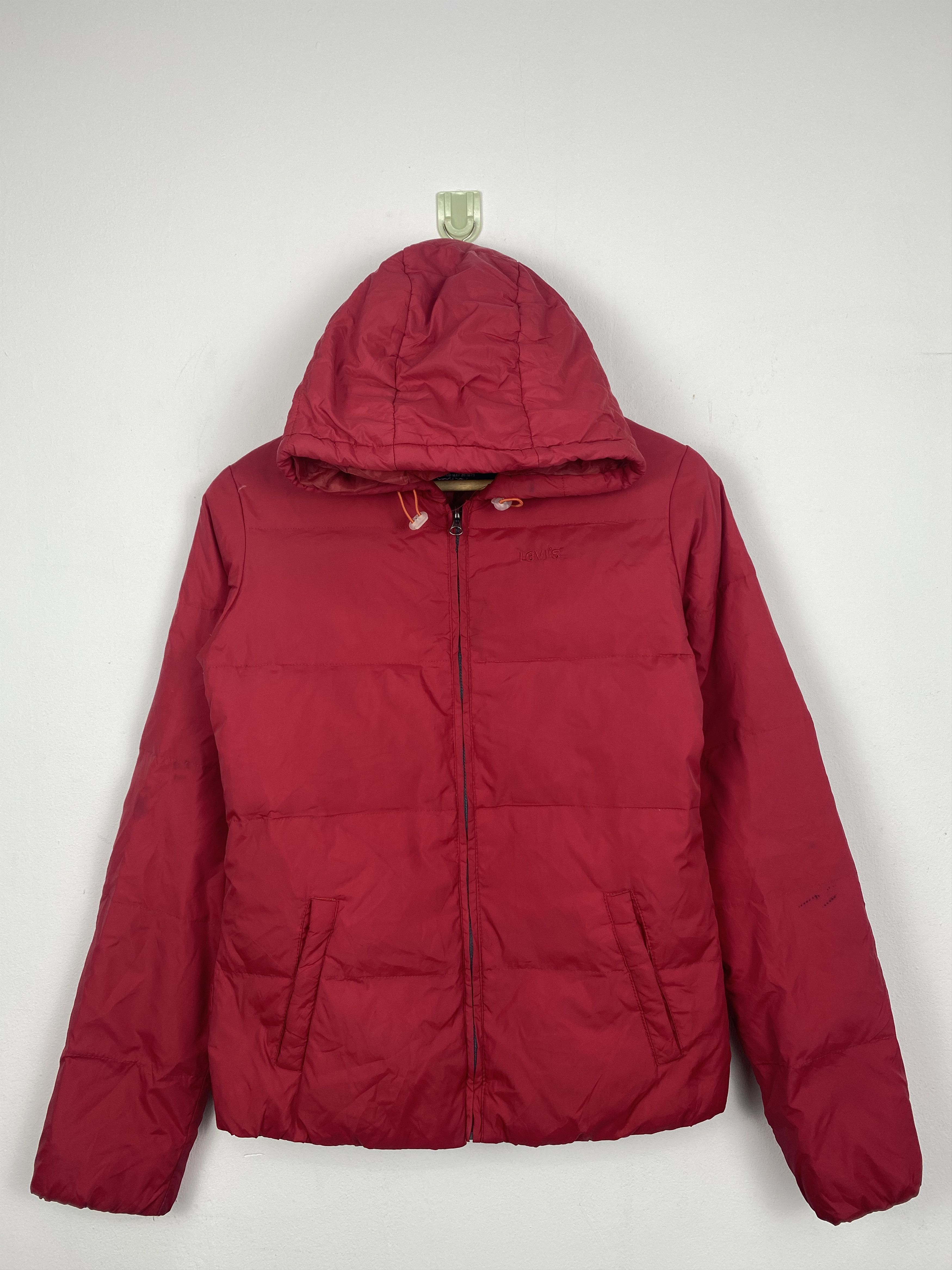 Levis Jacket Red Levis Jumper Vintage 90s Levi`S Hoodie Zip Up Red