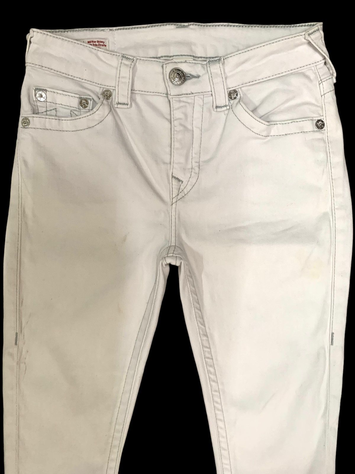 True Religion Vintage Y2K True Religion Frayed Hem Skinny Denim Pants Size 28" / US 6 / IT 42 - 3 Thumbnail