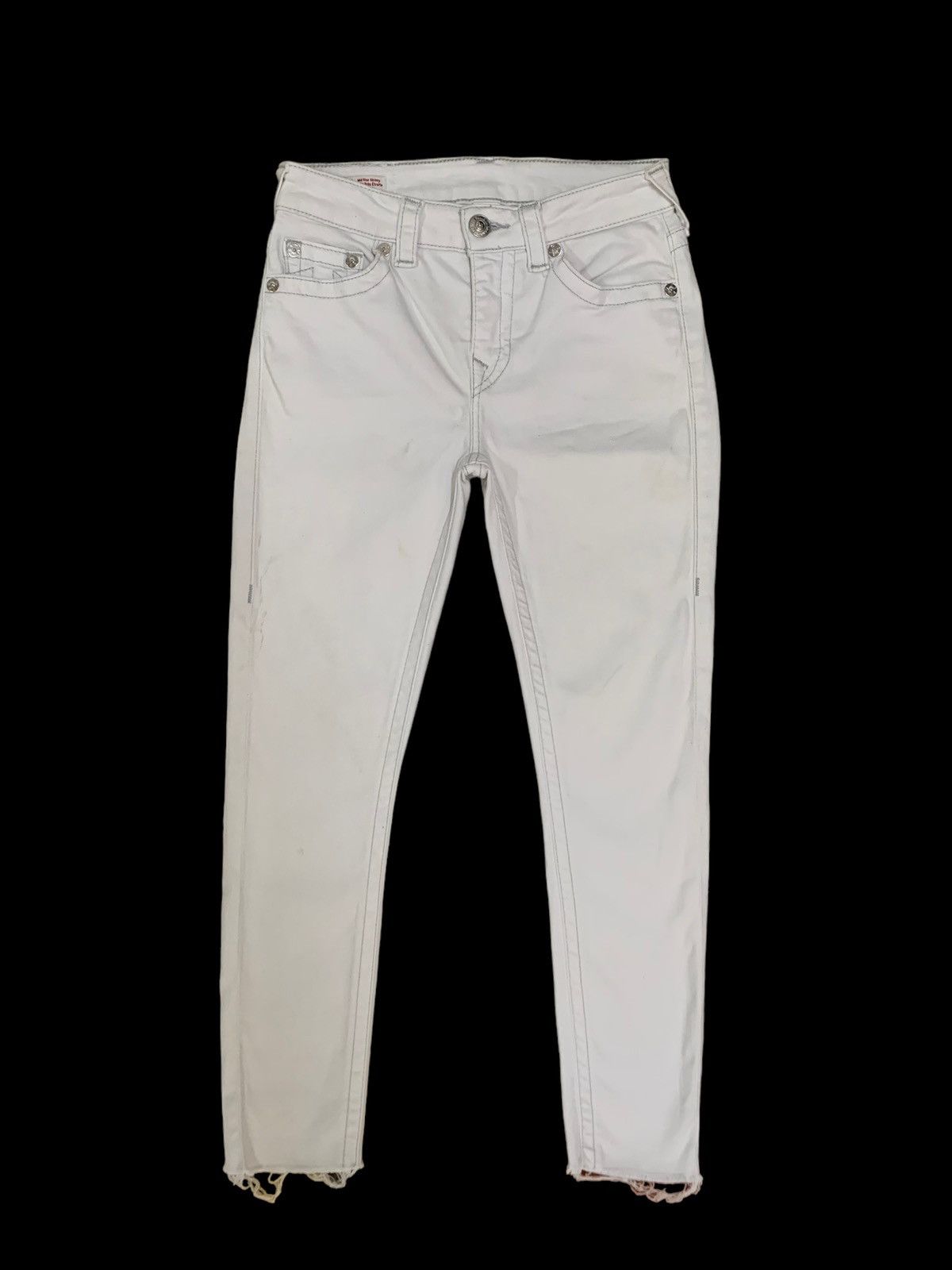 Vintage Y2K True Religion Frayed Hem Skinny Denim Pants