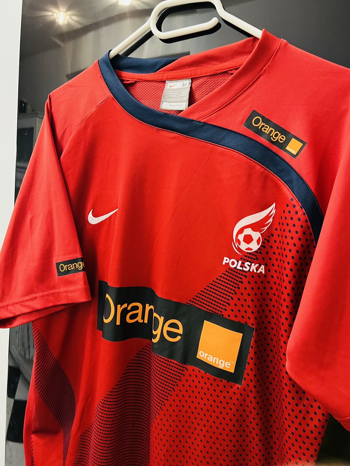 Nike Poland Jersey soccer football retro 90s Size US L / EU 52-54 / 3 - 2 Thumbnail