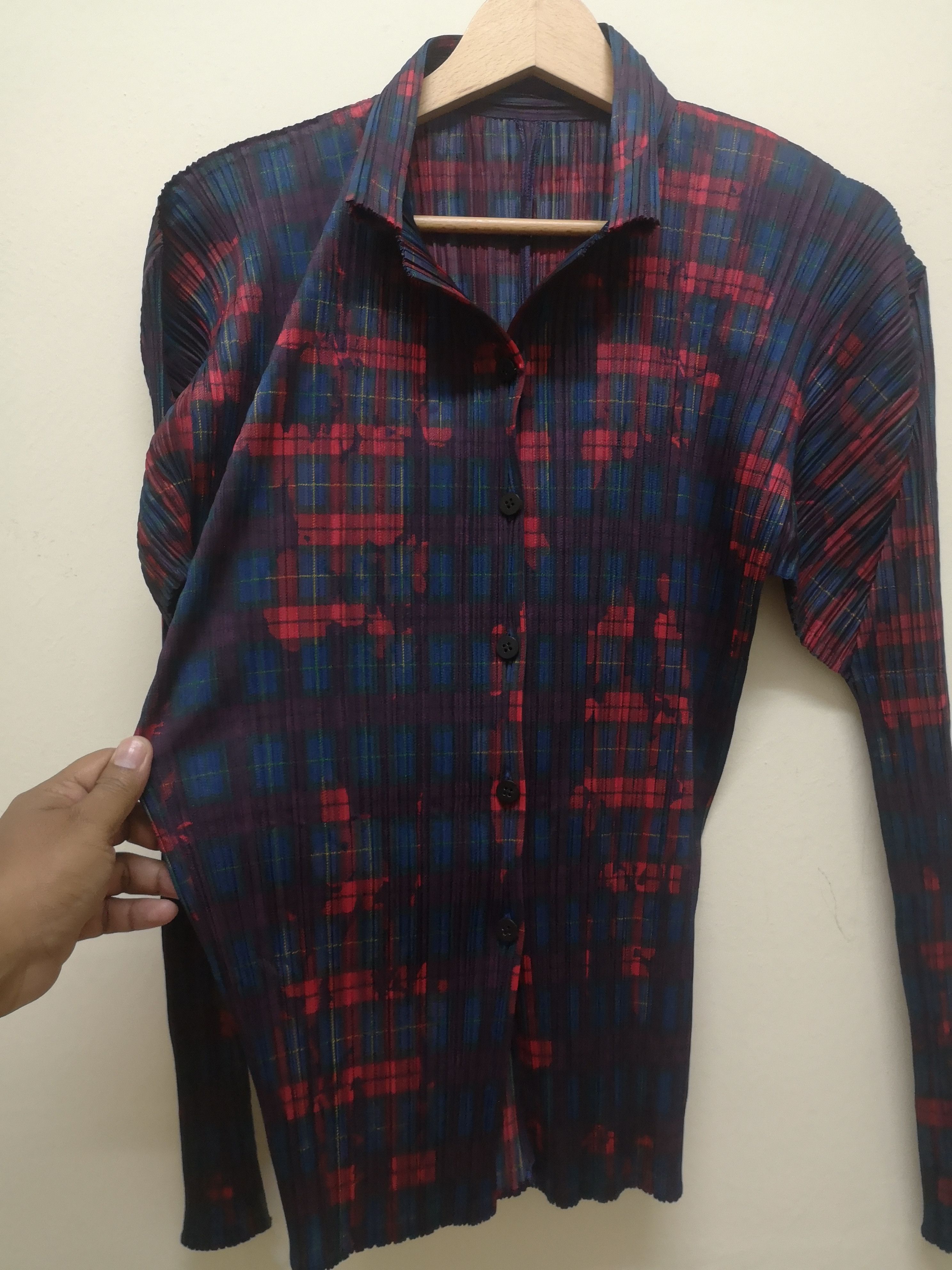 Issey Miyake × Pleats Please Issey Miyake Pleats Please Issey Miyake Button Up Stretchable Shirt Size M / US 6-8 / IT 42-44 - 4 Thumbnail