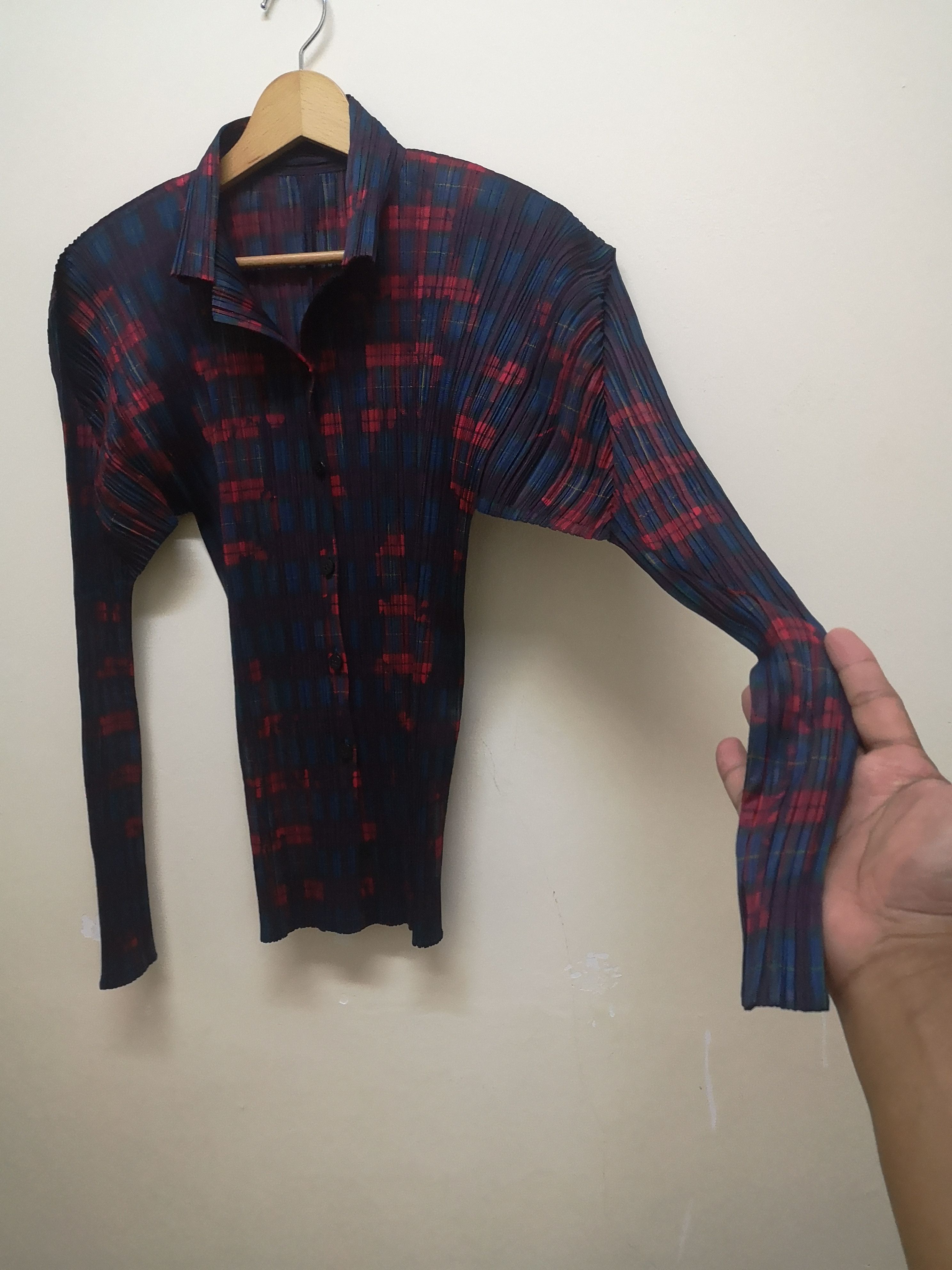 Issey Miyake × Pleats Please Issey Miyake Pleats Please Issey Miyake Button Up Stretchable Shirt Size M / US 6-8 / IT 42-44 - 5 Thumbnail