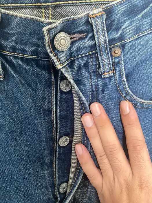Denime × Japanese Brand × Vintage OFFER🔥Vintage Denime Redline Selvedge Denim Jeans 27x39 Size US 27 - 7 Thumbnail