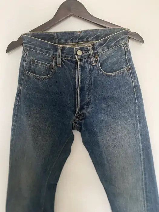 Denime × Japanese Brand × Vintage OFFER🔥Vintage Denime Redline Selvedge Denim Jeans 27x39 Size US 27 - 3 Thumbnail