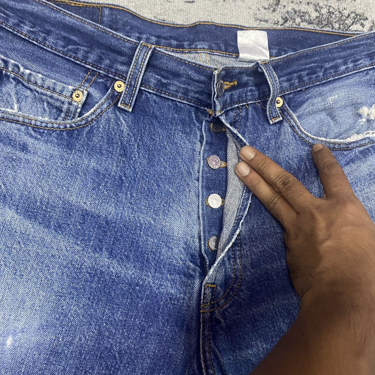 Levi's × Vintage Vintage Levis 501 LVC Denim Jeans Short Size US 33 - 5 Thumbnail