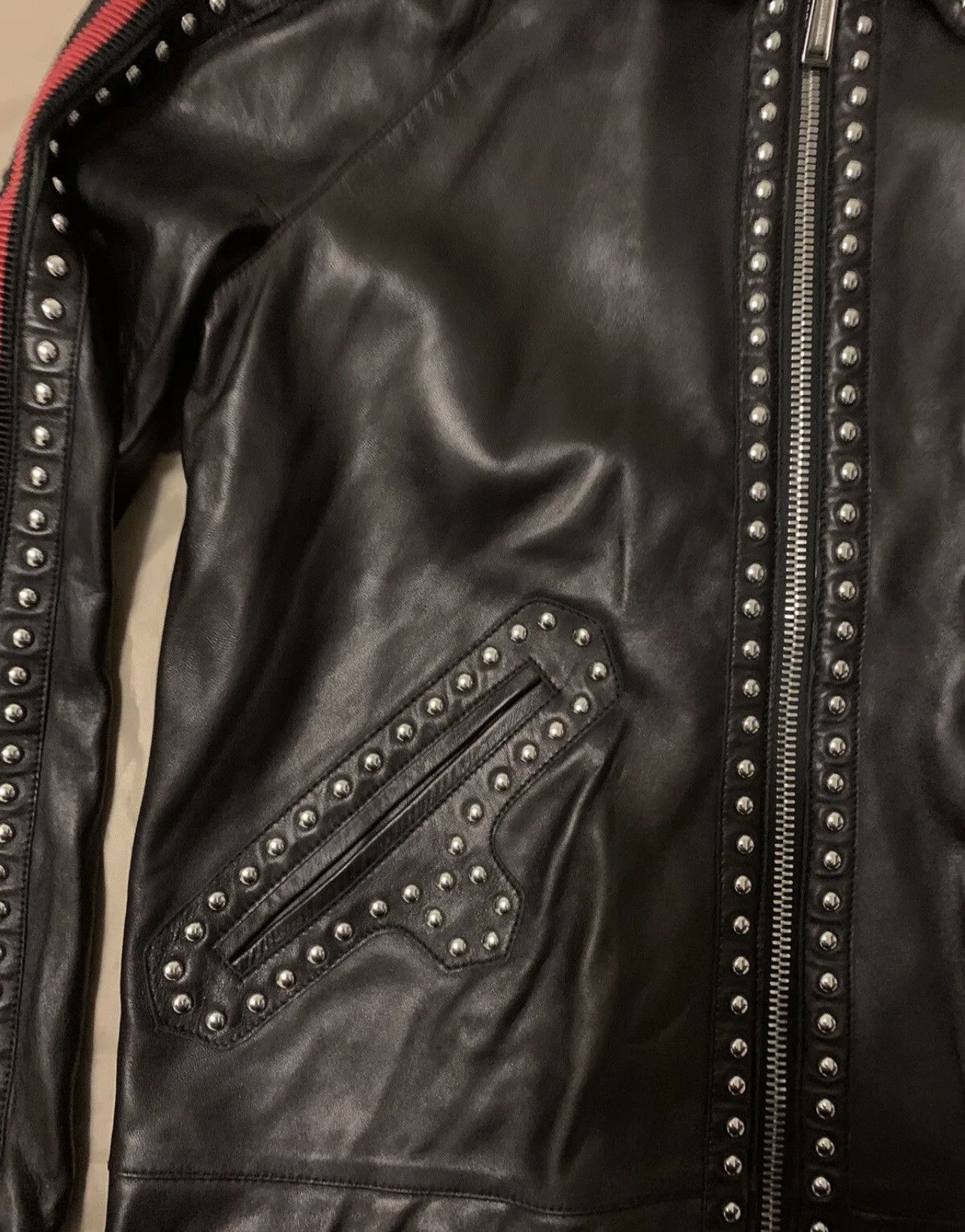 Dsquared2 dsquared2 Leather Studded Leather Jacket Size 50 $2980 Size US M / EU 48-50 / 2 - 3 Thumbnail