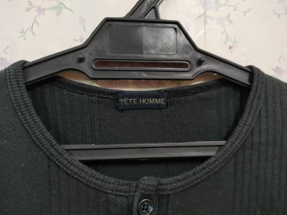 Japanese Brand Tete Homme Stretchable Button Tee Size S / US 4 / IT 40 - 4 Thumbnail