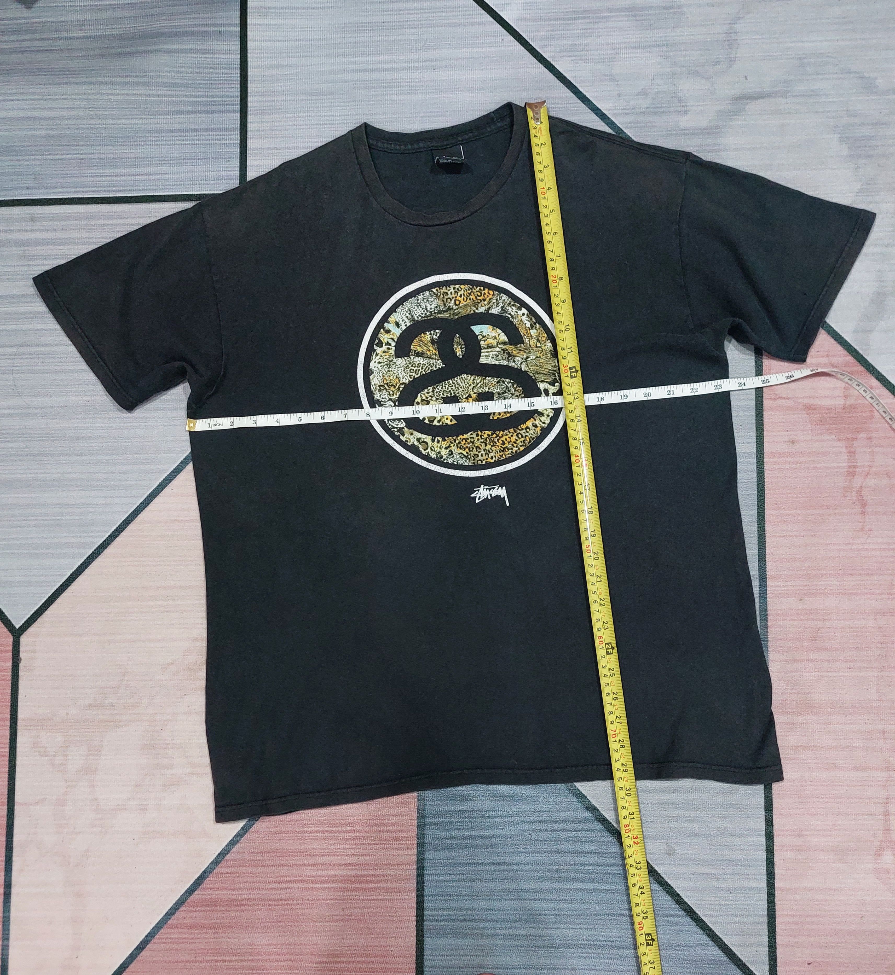 Stussy × Vintage 💥Vintage Stussy Leopard Stripes Logo Sun Faded Size US XL / EU 56 / 4 - 12 Thumbnail