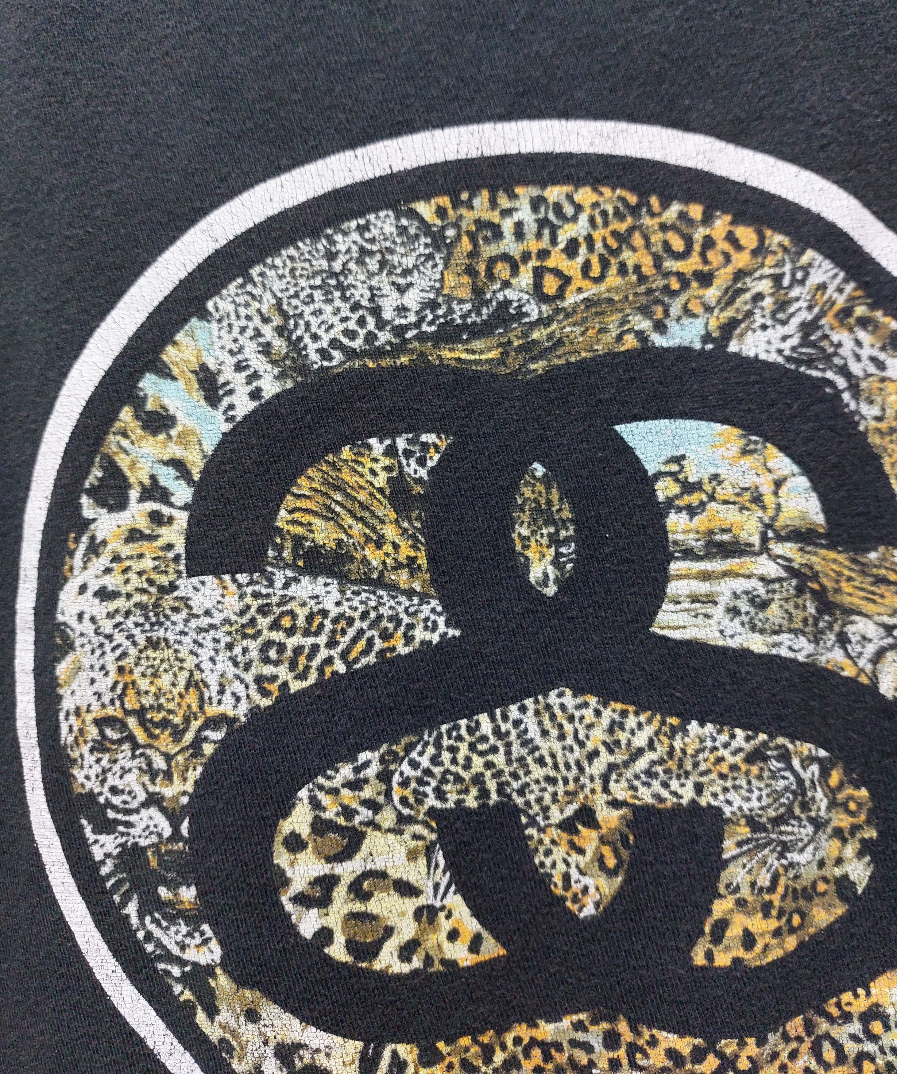 Stussy × Vintage 💥Vintage Stussy Leopard Stripes Logo Sun Faded Size US XL / EU 56 / 4 - 6 Thumbnail