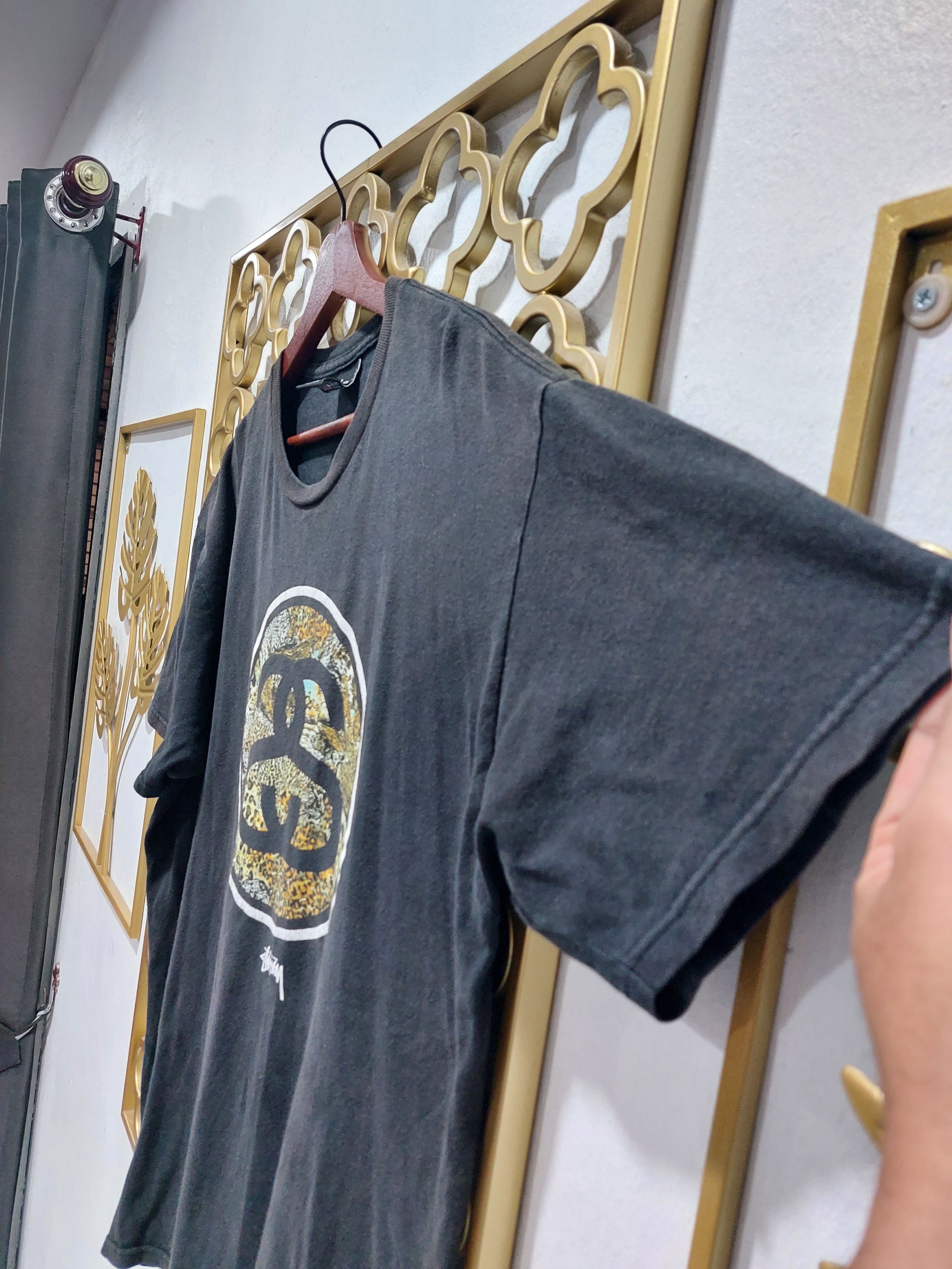 Stussy × Vintage 💥Vintage Stussy Leopard Stripes Logo Sun Faded Size US XL / EU 56 / 4 - 9 Thumbnail