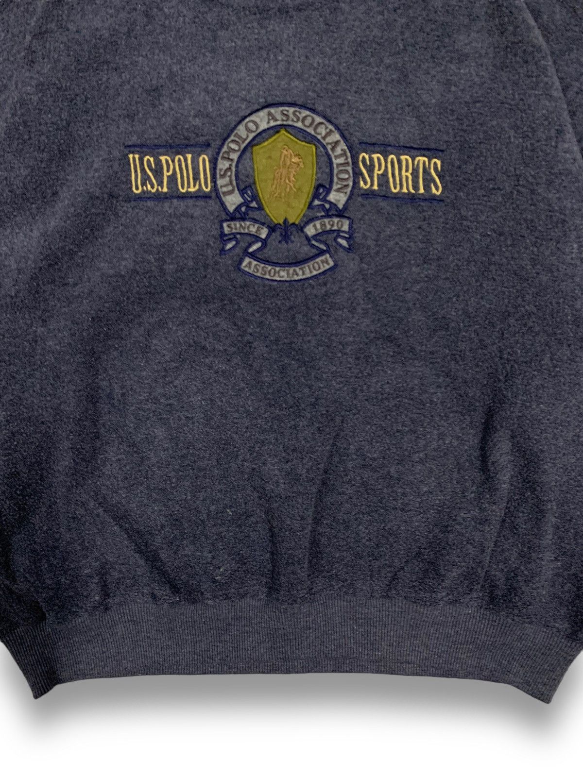 U.S. Polo Assn. Vintage US Polo Assn Embroidered Spell Out Logo Sweatshirt Size US L / EU 52-54 / 3 - 5 Thumbnail