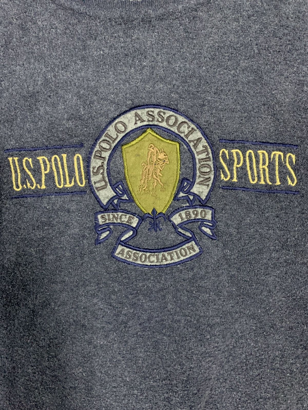 U.S. Polo Assn. Vintage US Polo Assn Embroidered Spell Out Logo Sweatshirt Size US L / EU 52-54 / 3 - 6 Thumbnail