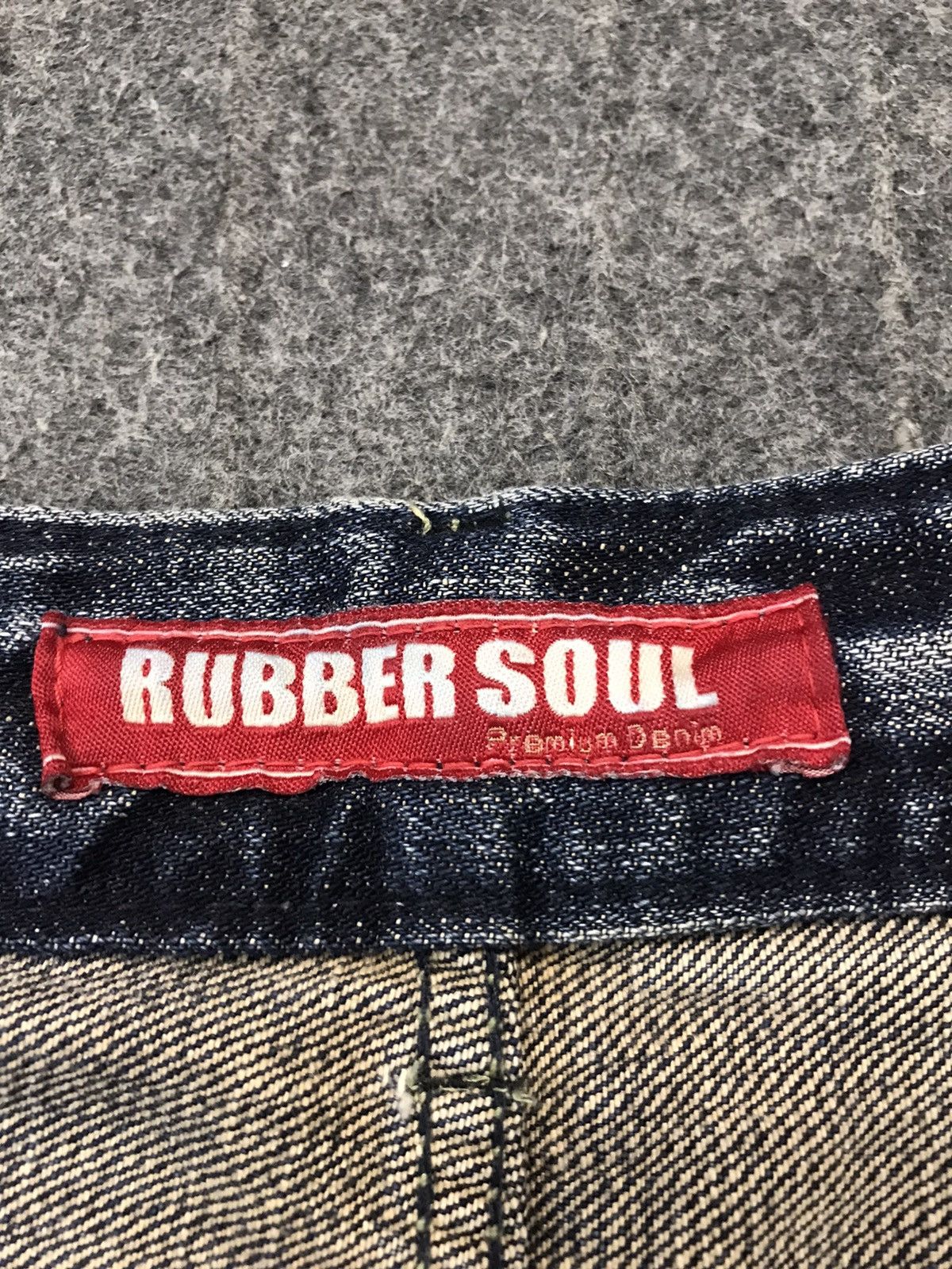 Japanese Brand × Vintage Vintage Rubber Soul Distressed Denim Jeans Style Size US 37 - 12 Thumbnail
