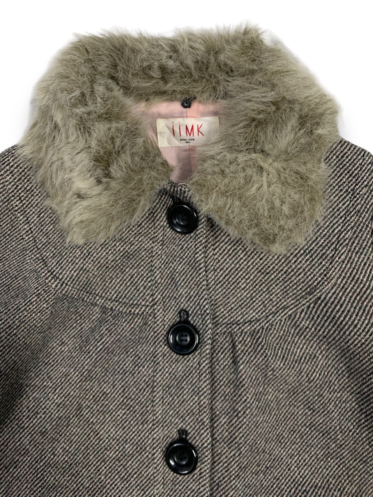 Michel Klein Vintage Michell Klein Paris Wool Blend Faux Fur Collar Coat Size M / US 6-8 / IT 42-44 - 5 Thumbnail