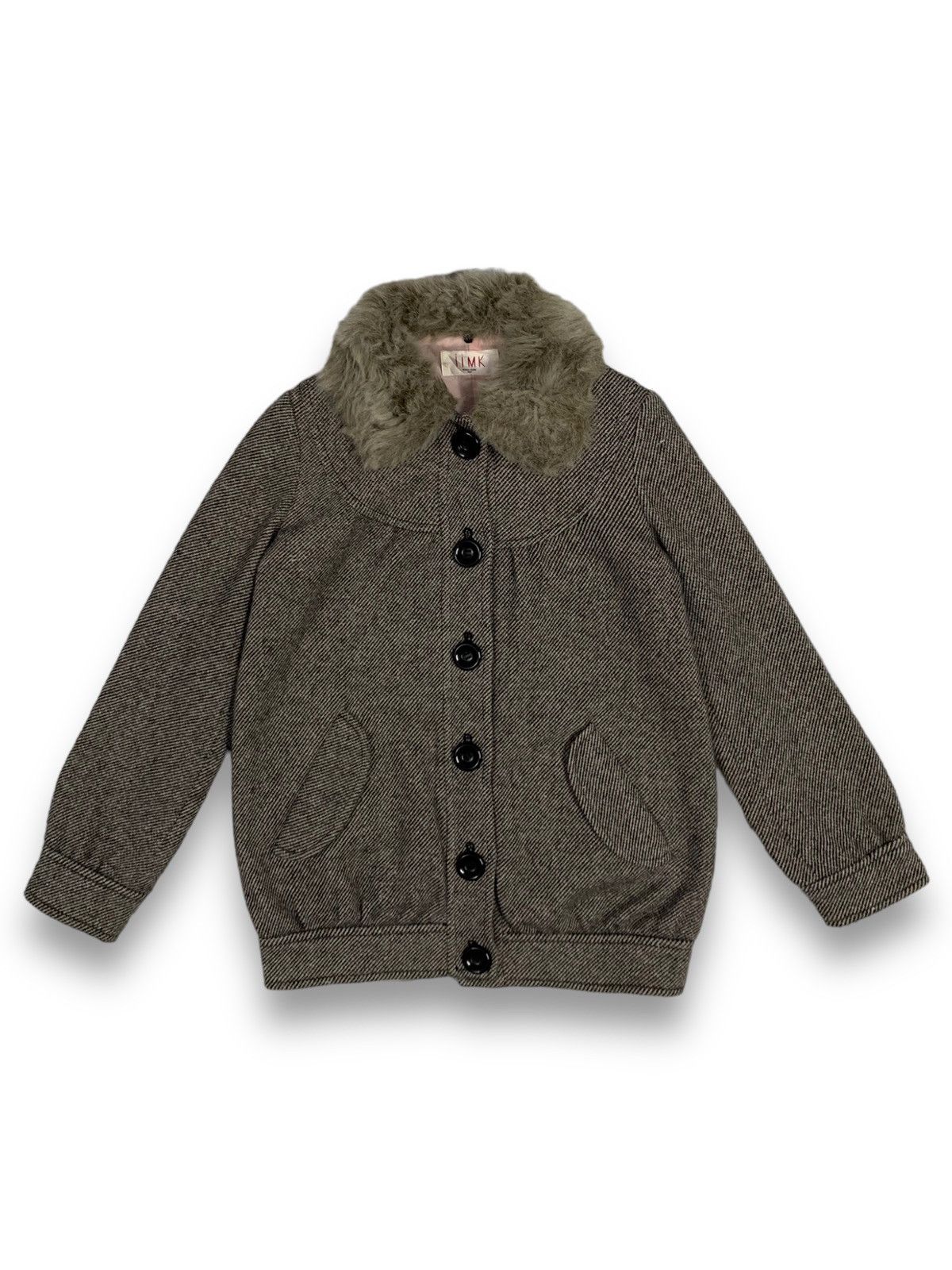 Michel Klein Vintage Michell Klein Paris Wool Blend Faux Fur Collar Coat Size M / US 6-8 / IT 42-44 - 1 Thumbnail