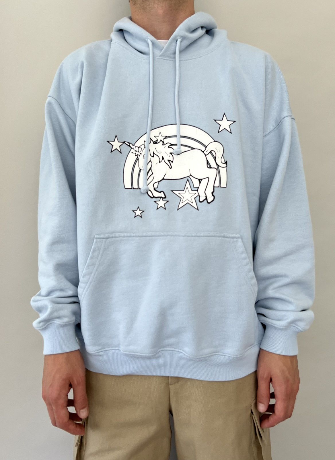 image of Vetements Limited Edition Unicorn Hoodie in Blue, Men's (Size Small)