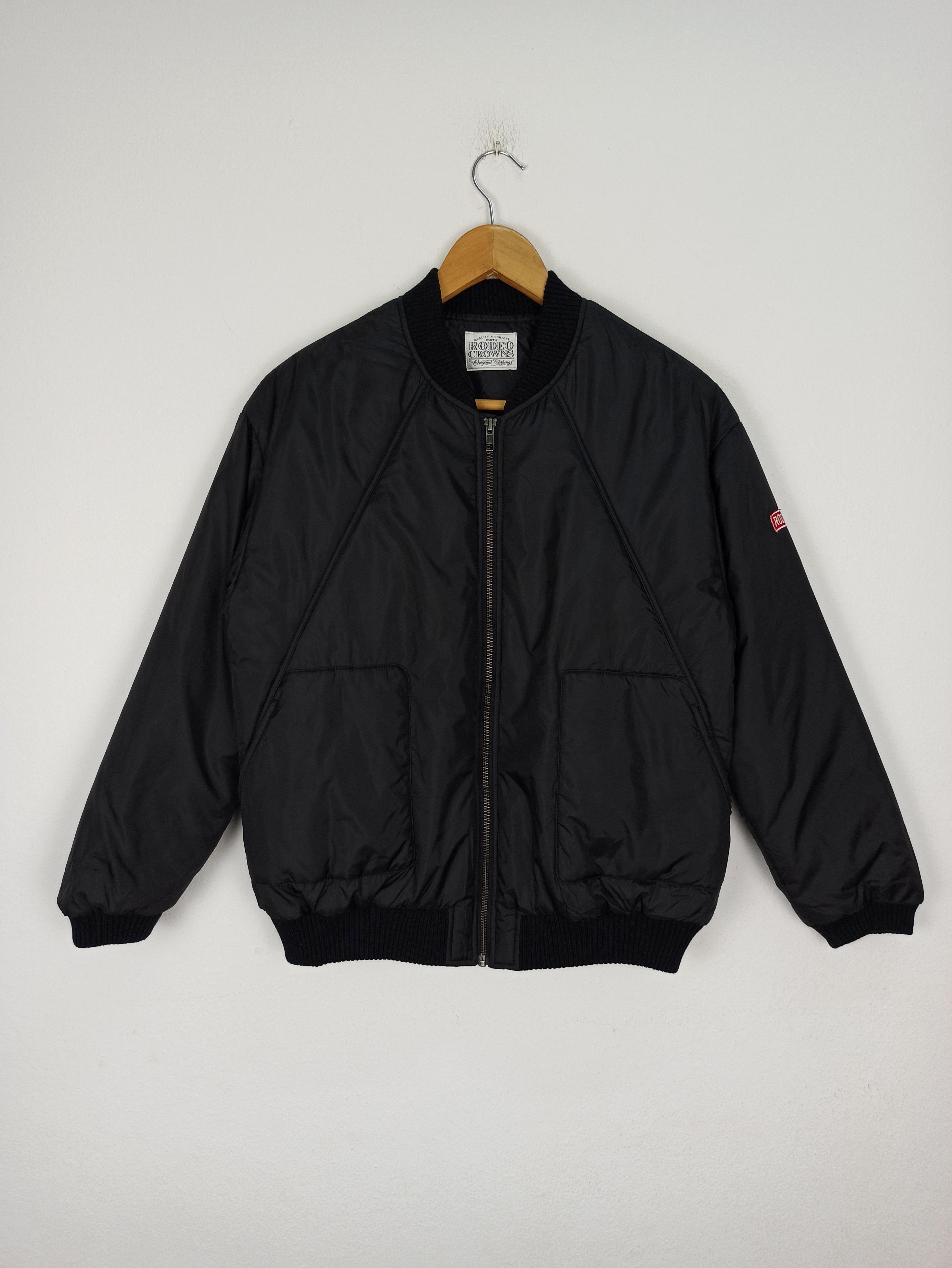 image of Radeo Crows Bomber Jacket Style Like New Condition in Black, Men's (Size Medium)
