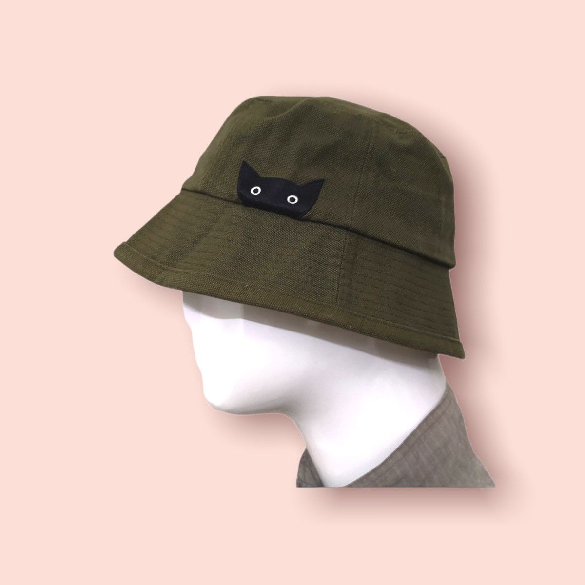 image of Vintage La Merise Bucket Hat in Army Green, Men's