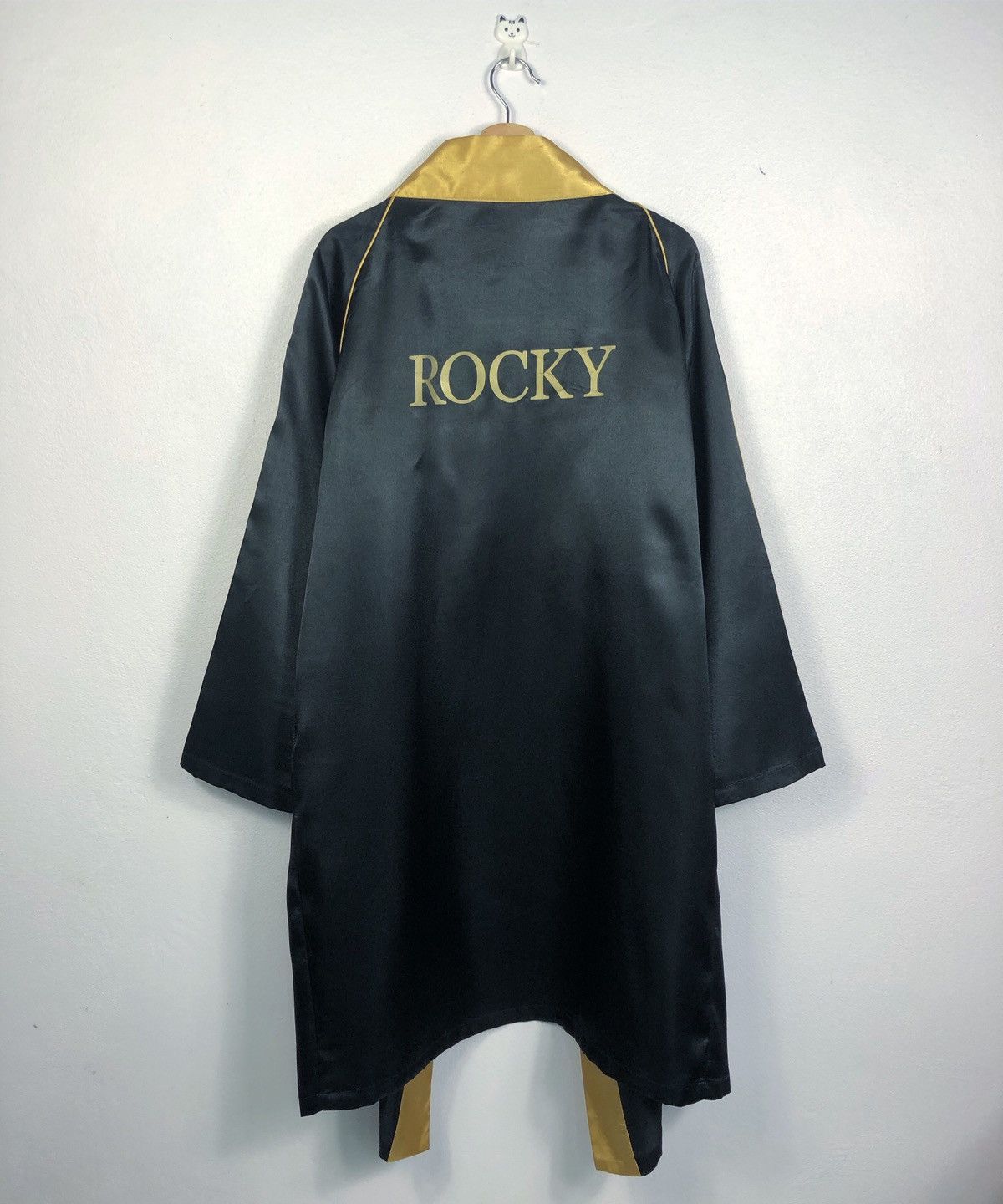 image of Mgm Grand x Movie Vintage 2007 Rocky Movie Boxing Robe in Black, Men's (Size Large)