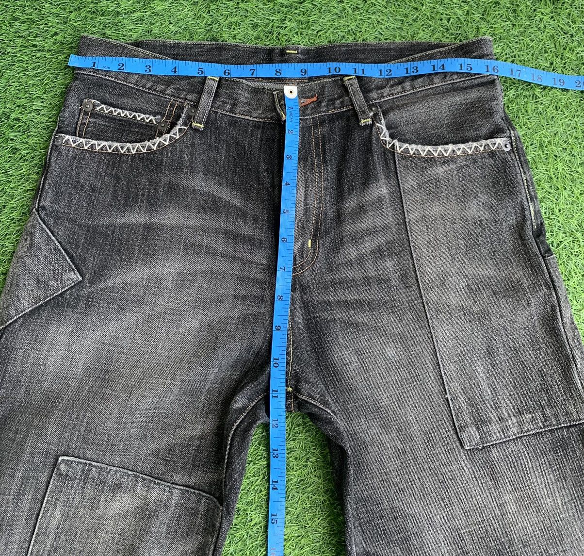 Japanese Brand Vintage Uniqlo Patch Work Denim Jeans Size US 32 / EU 48 - 11 Thumbnail