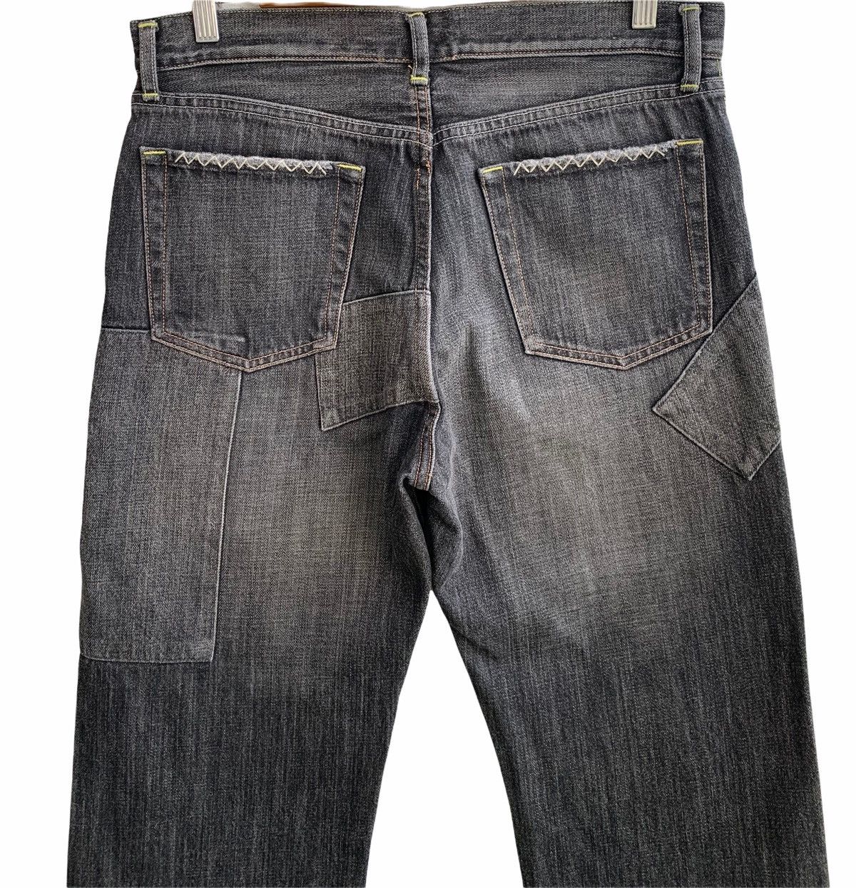 Japanese Brand Vintage Uniqlo Patch Work Denim Jeans Size US 32 / EU 48 - 4 Thumbnail