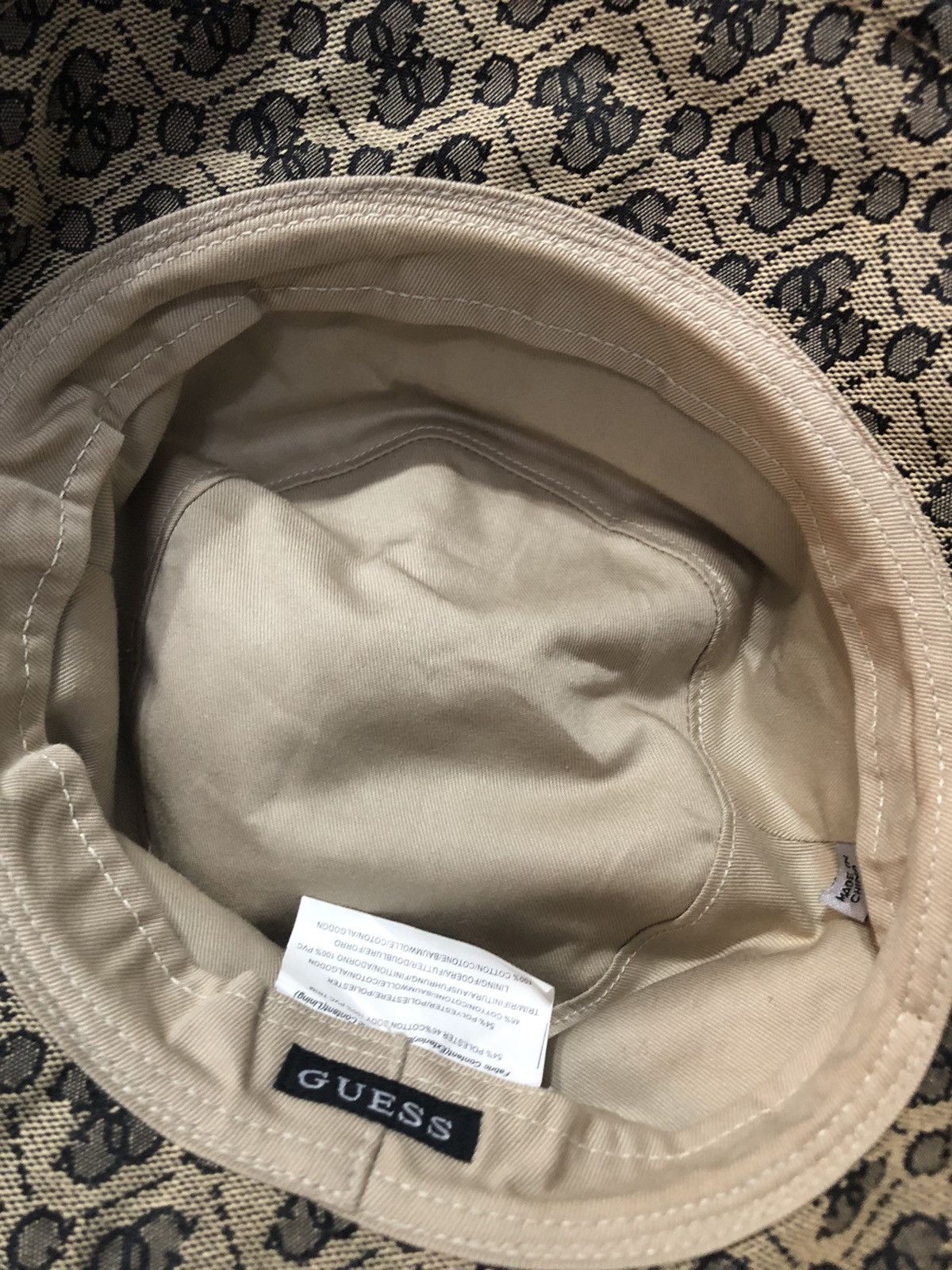 Guess Monogram Full Print Bucket Hat