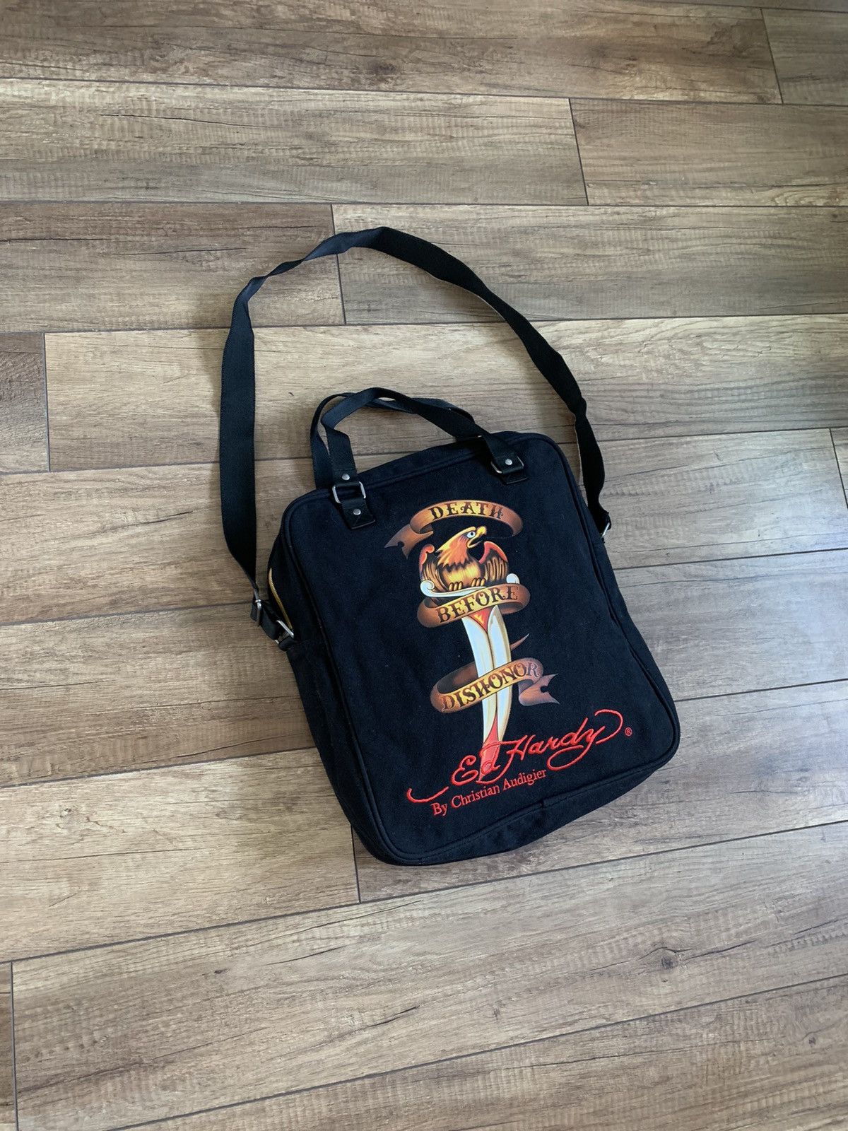 Christian Audigier Vintage Ed Hardy Audiger Messenger Shoulder Hand Bag Size ONE SIZE - 1 Thumbnail