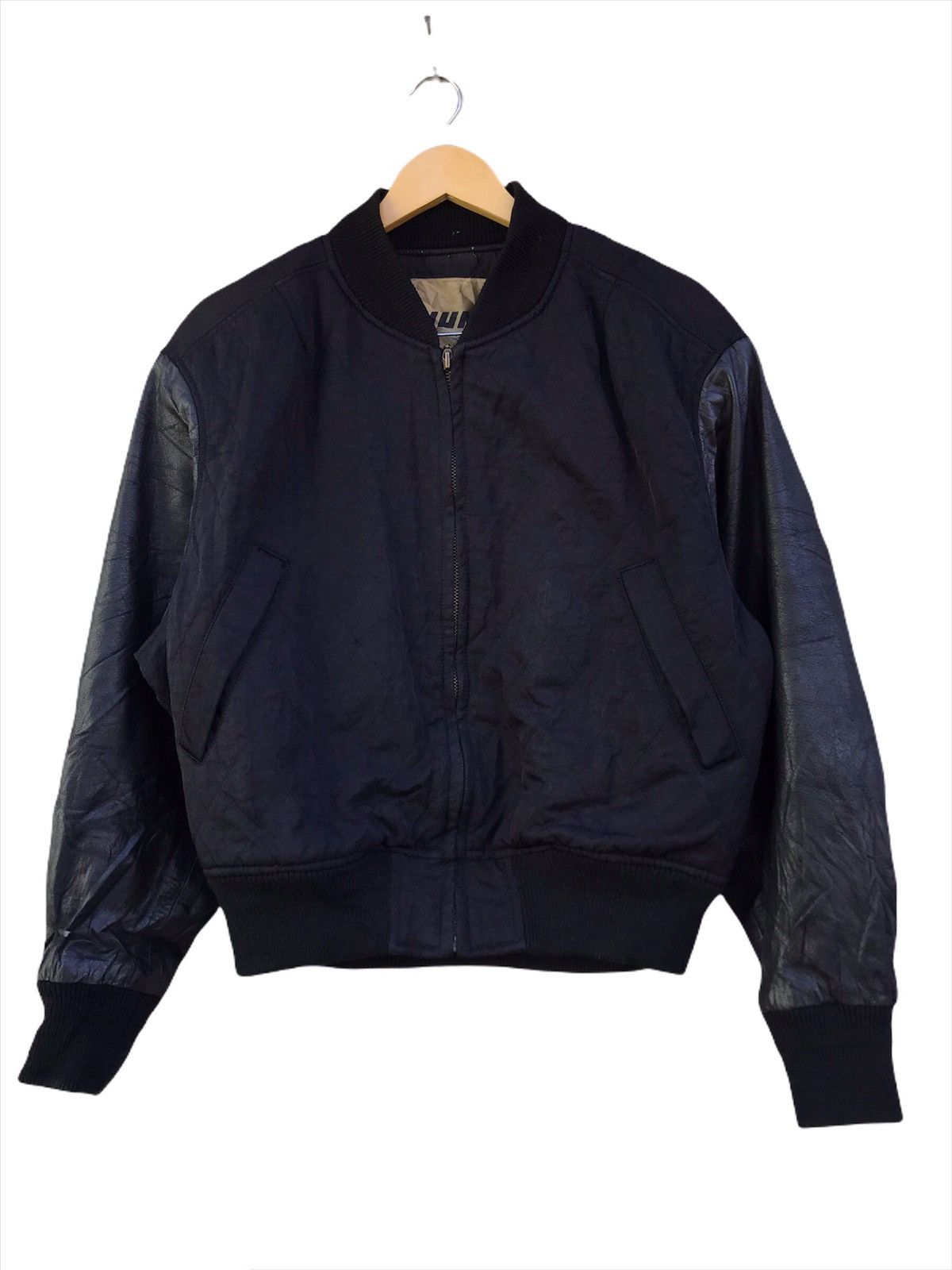 JUN MEN 🔥Junmen Sleeve Leather Big Logo Bomber Varsity Jacket Size US S / EU 44-46 / 1 - 2 Thumbnail